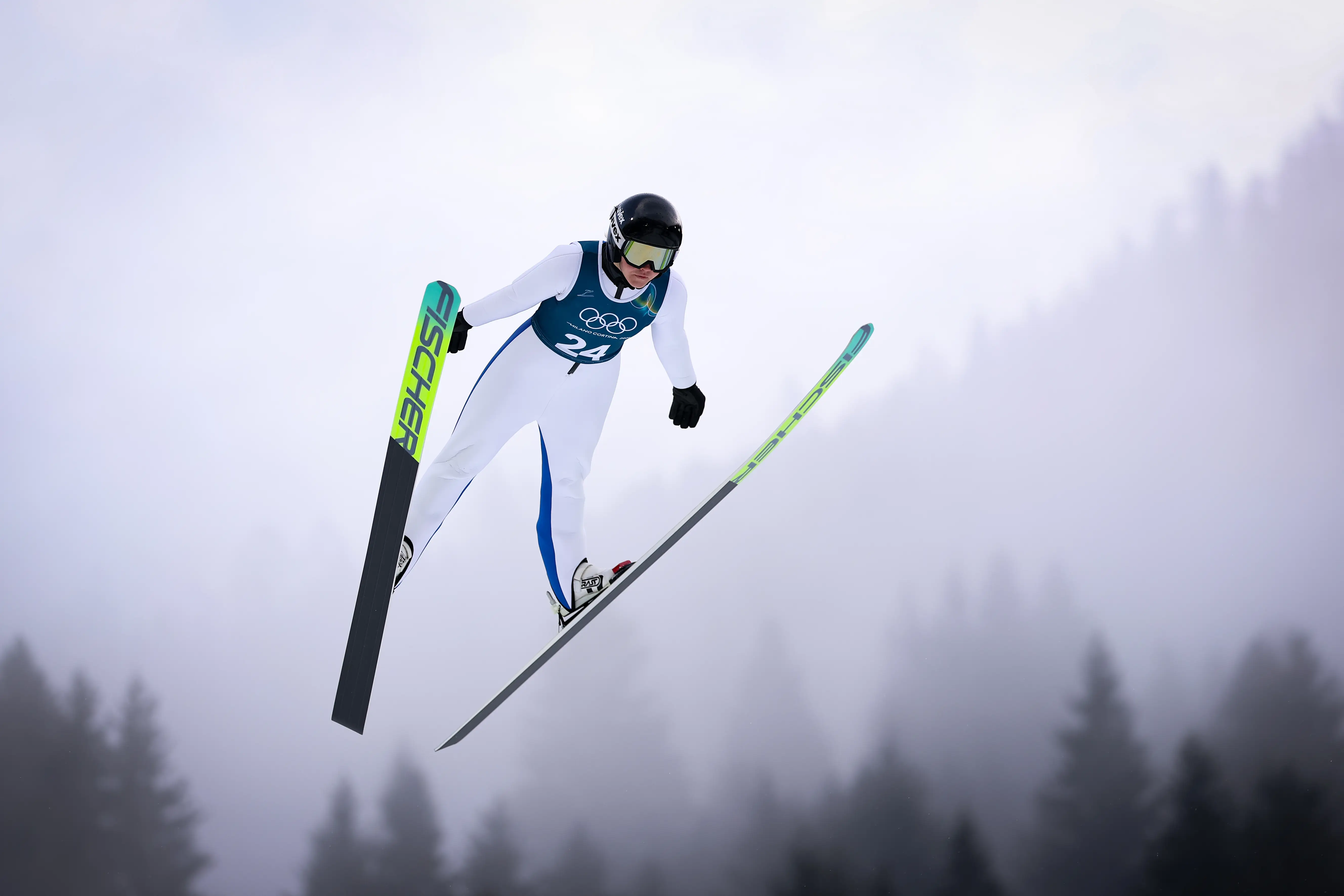 US ski jumper Paige Jones at the 2026 Olympics.