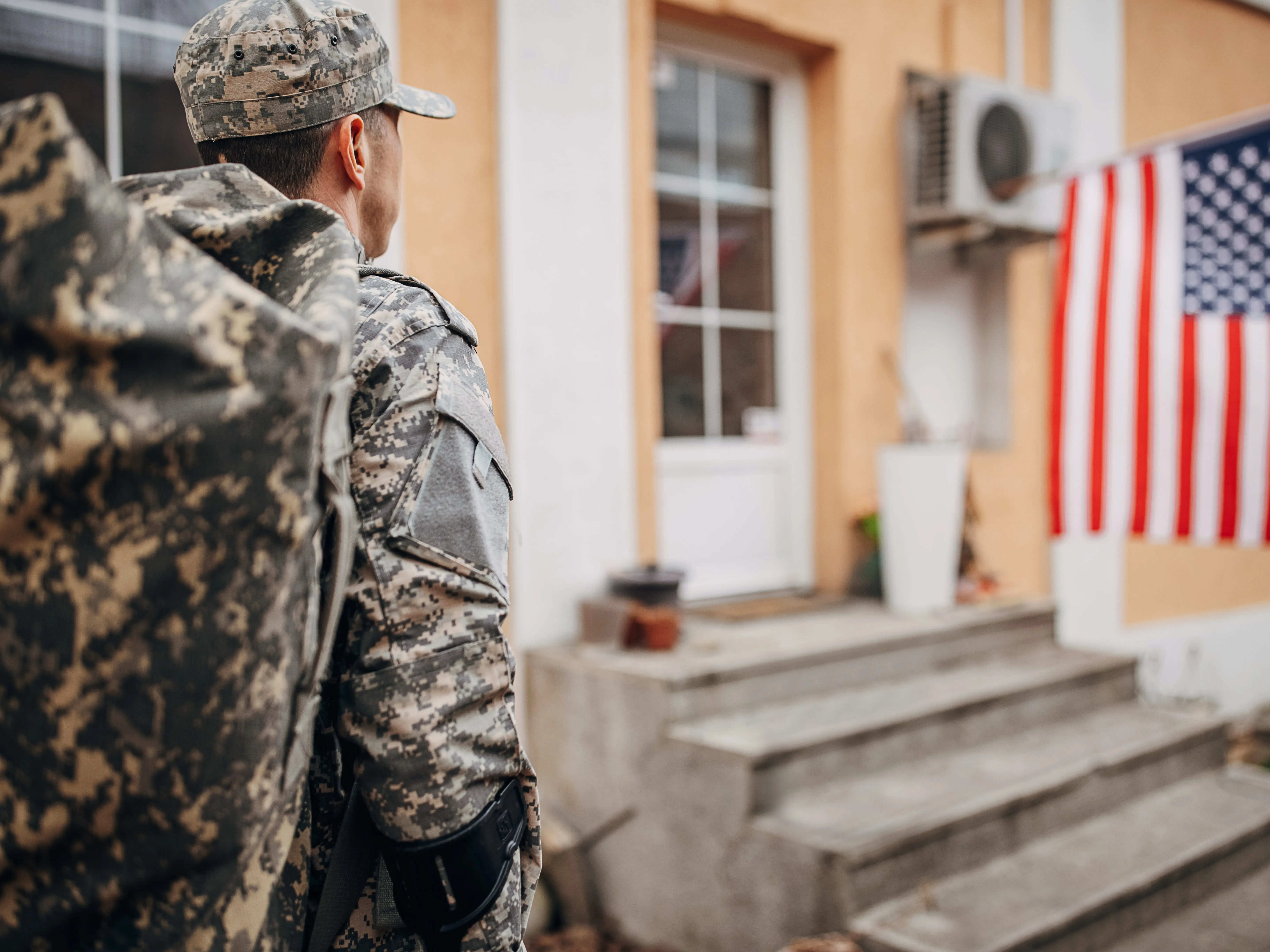 A veteran returns home