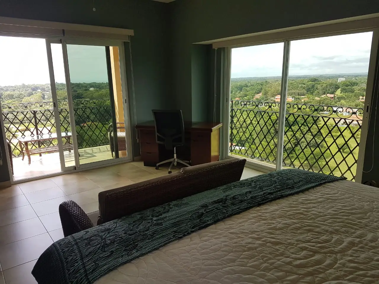 View from a condo bedroom in Panama.