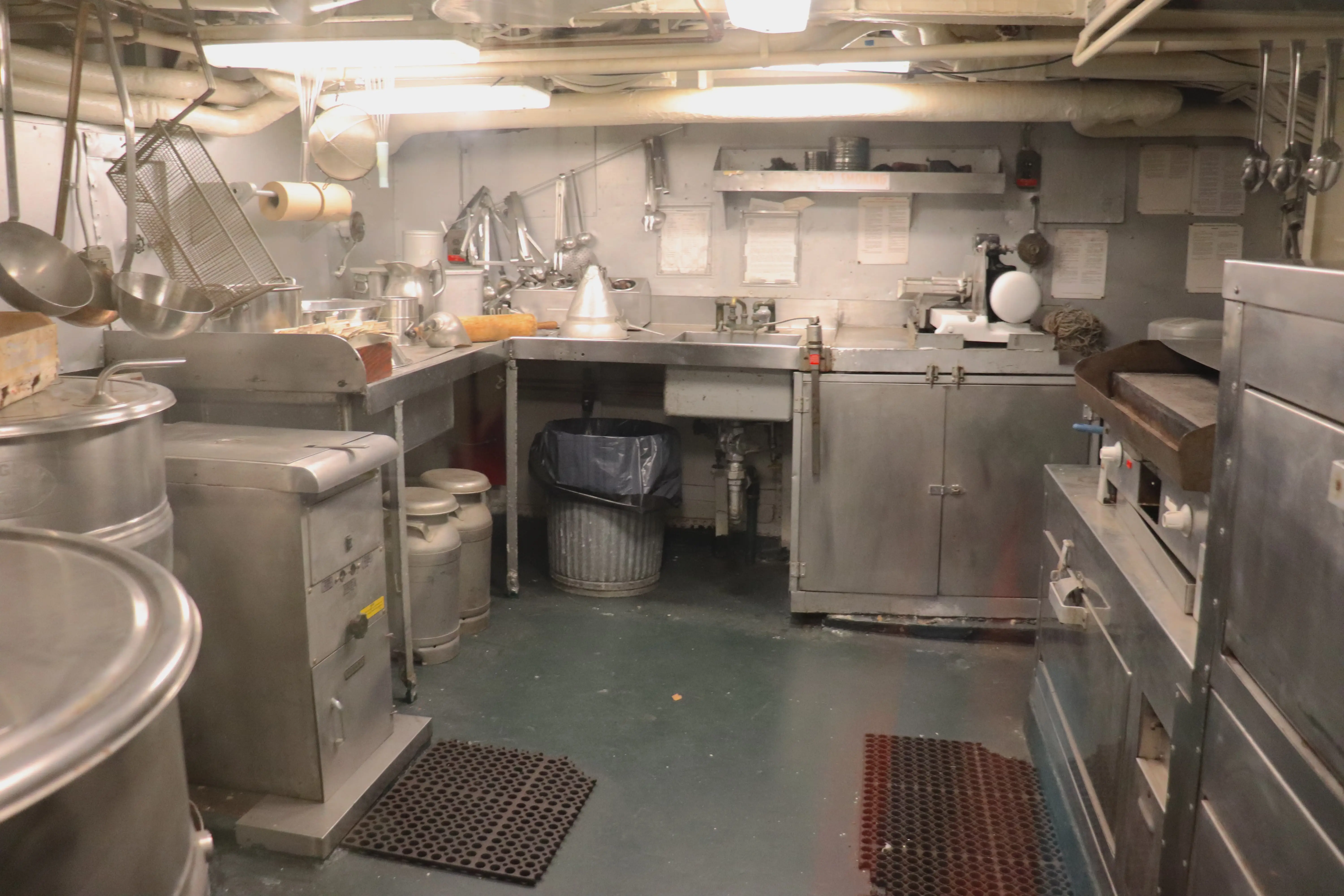 The galley on board the USS Joseph P. Kennedy Jr.