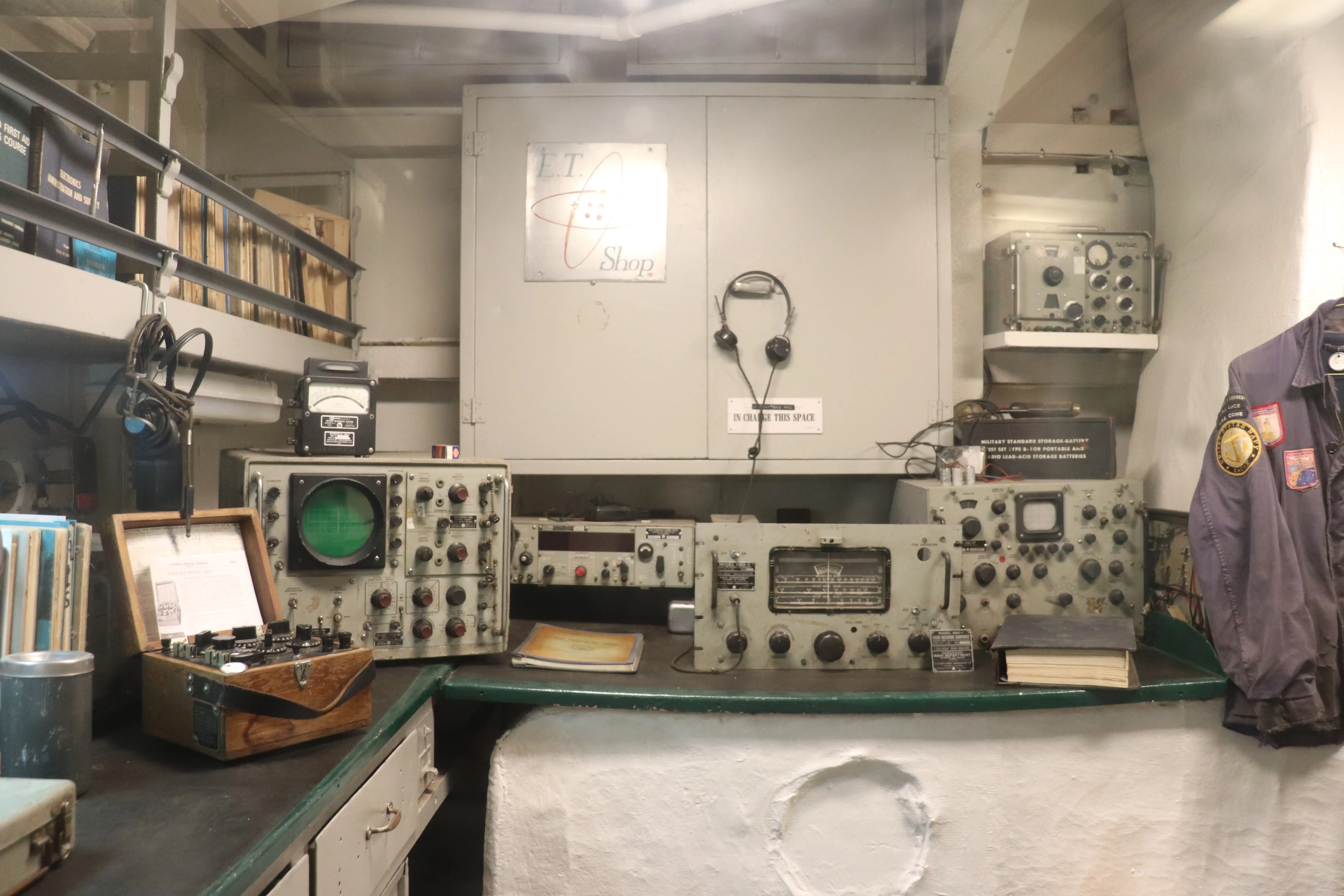 The electronics shop on board the USS Joseph P. Kennedy Jr.