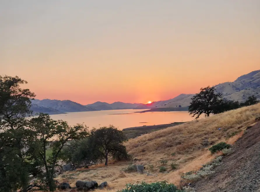 The sunset over Sequoia National Park.