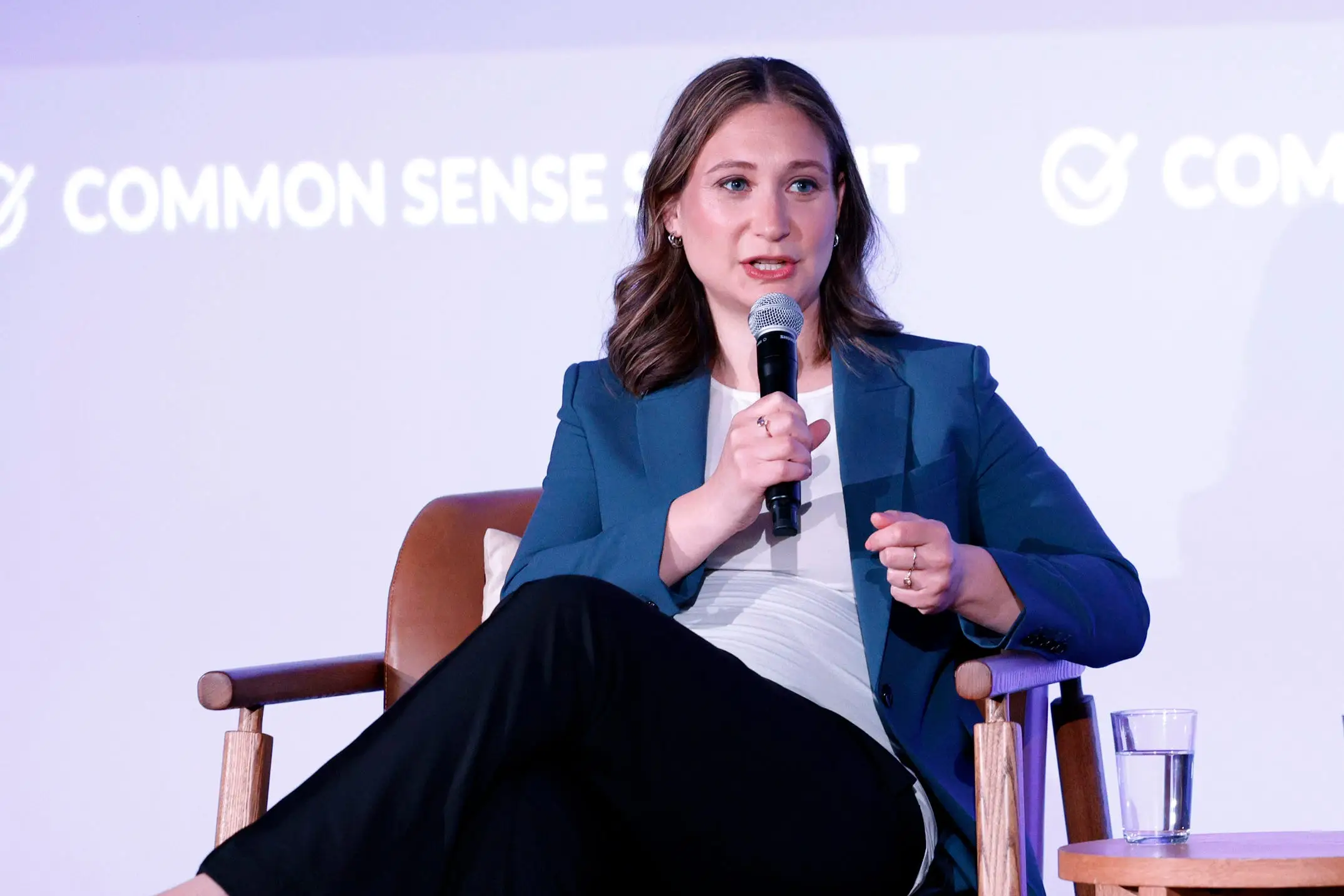 Anthropic president Daniela Amodei is pictured.