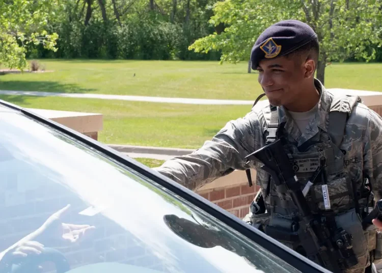The Air Force changed how gate guards greet people. Troops and civilians on base say they sound like ‘Walmart greeters.’