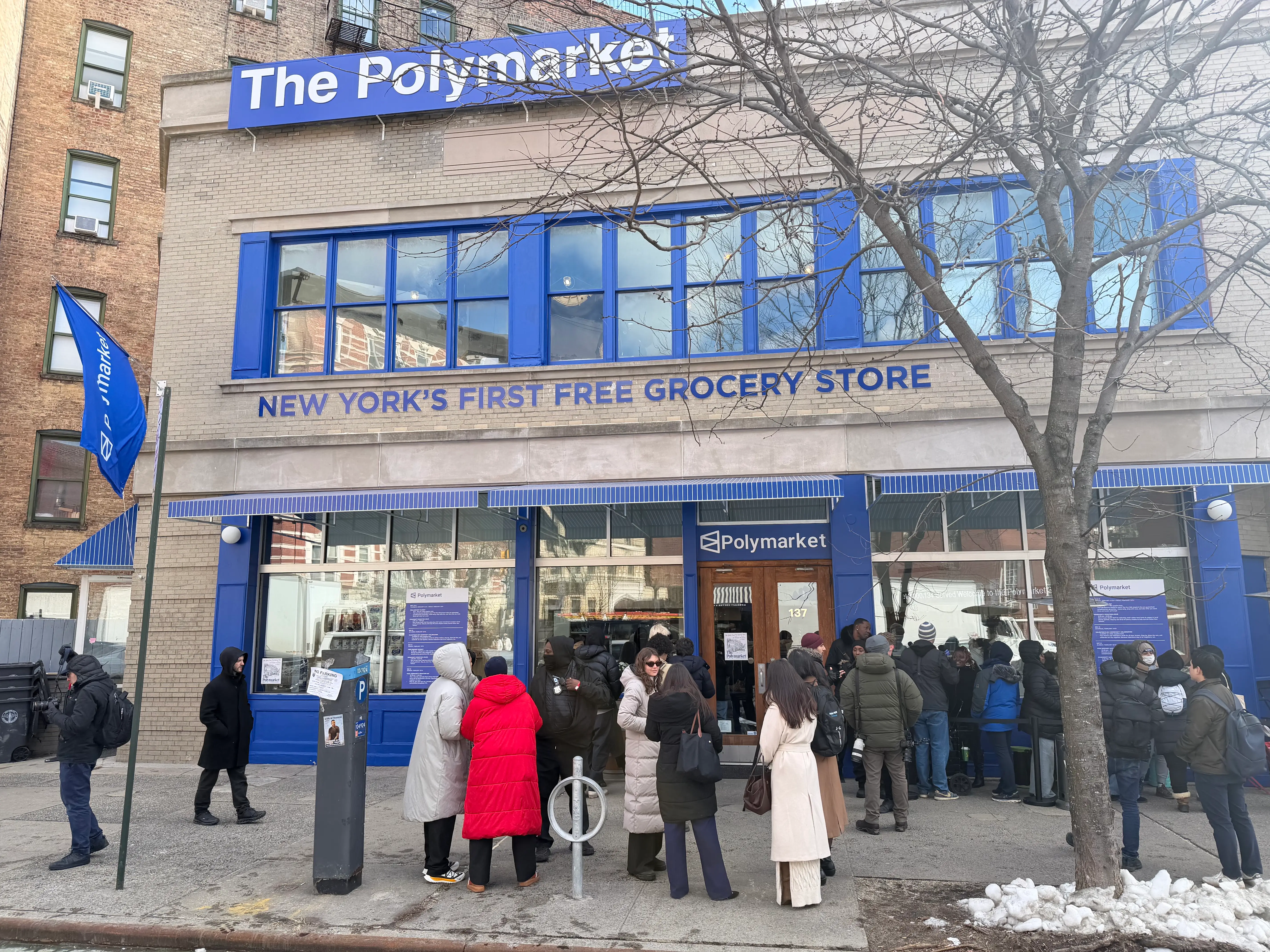 The exterior of The Polymarket in New York is pictured.