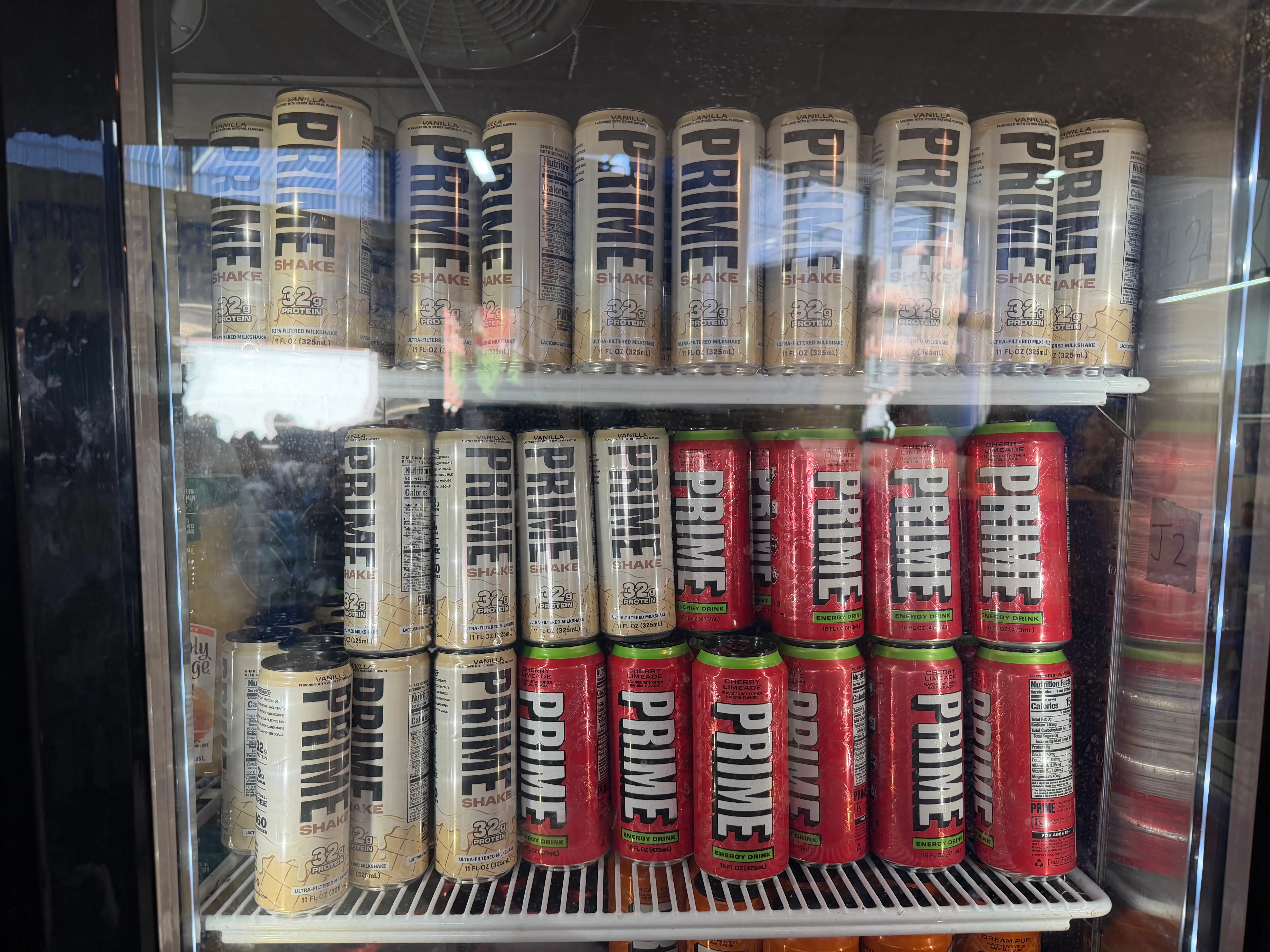 Prime energy drinks are pictured at the Polymarket.