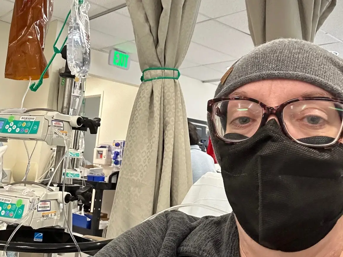 Woman getting chemotherapy