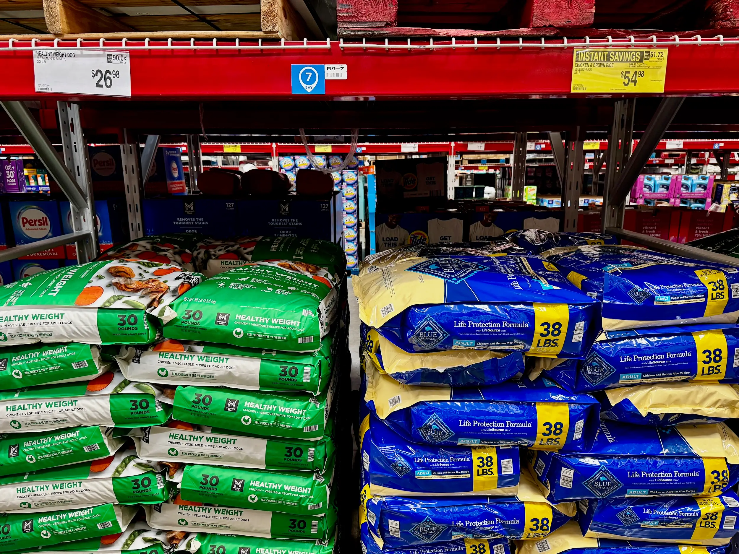 Pet food for sale at Sam's Club