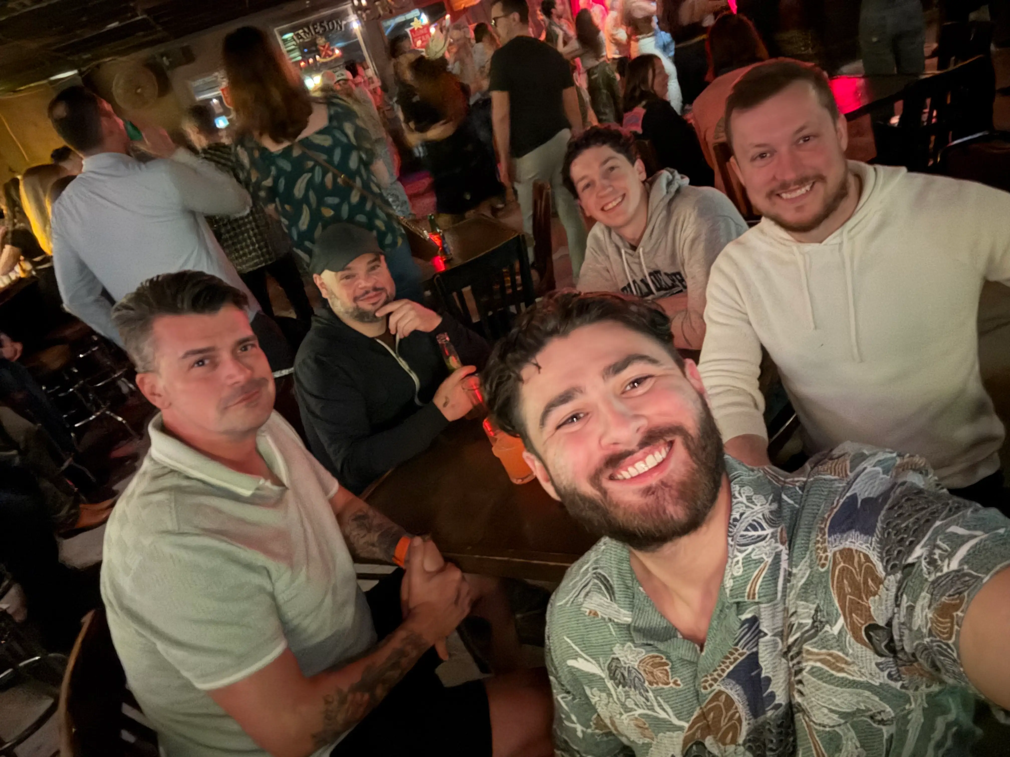 A small group of remote coworkers get together for a once-q-quarter in-person retreat