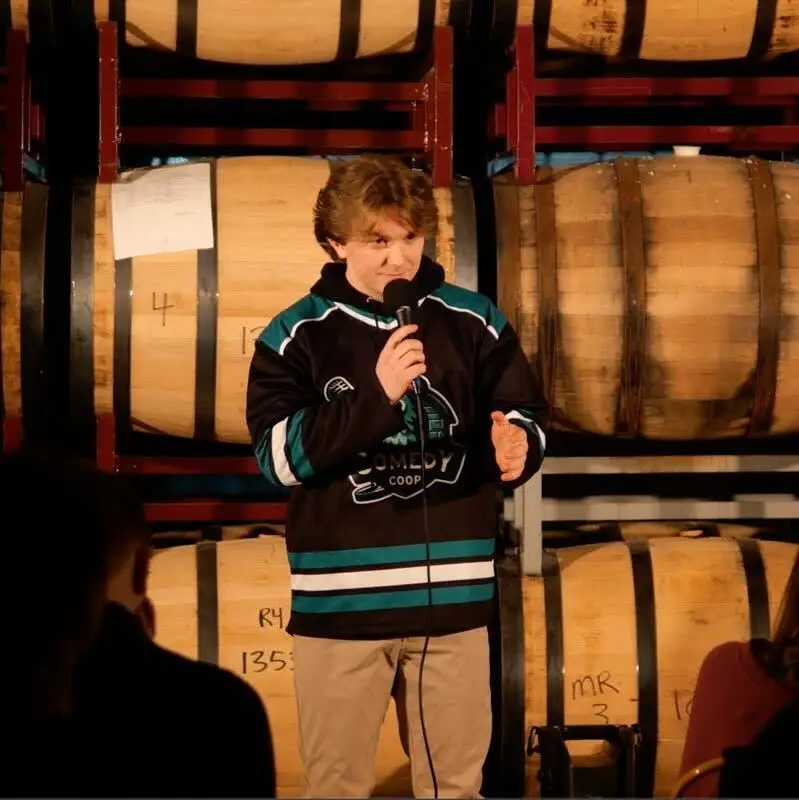 Joe Fenti during a stand up show.