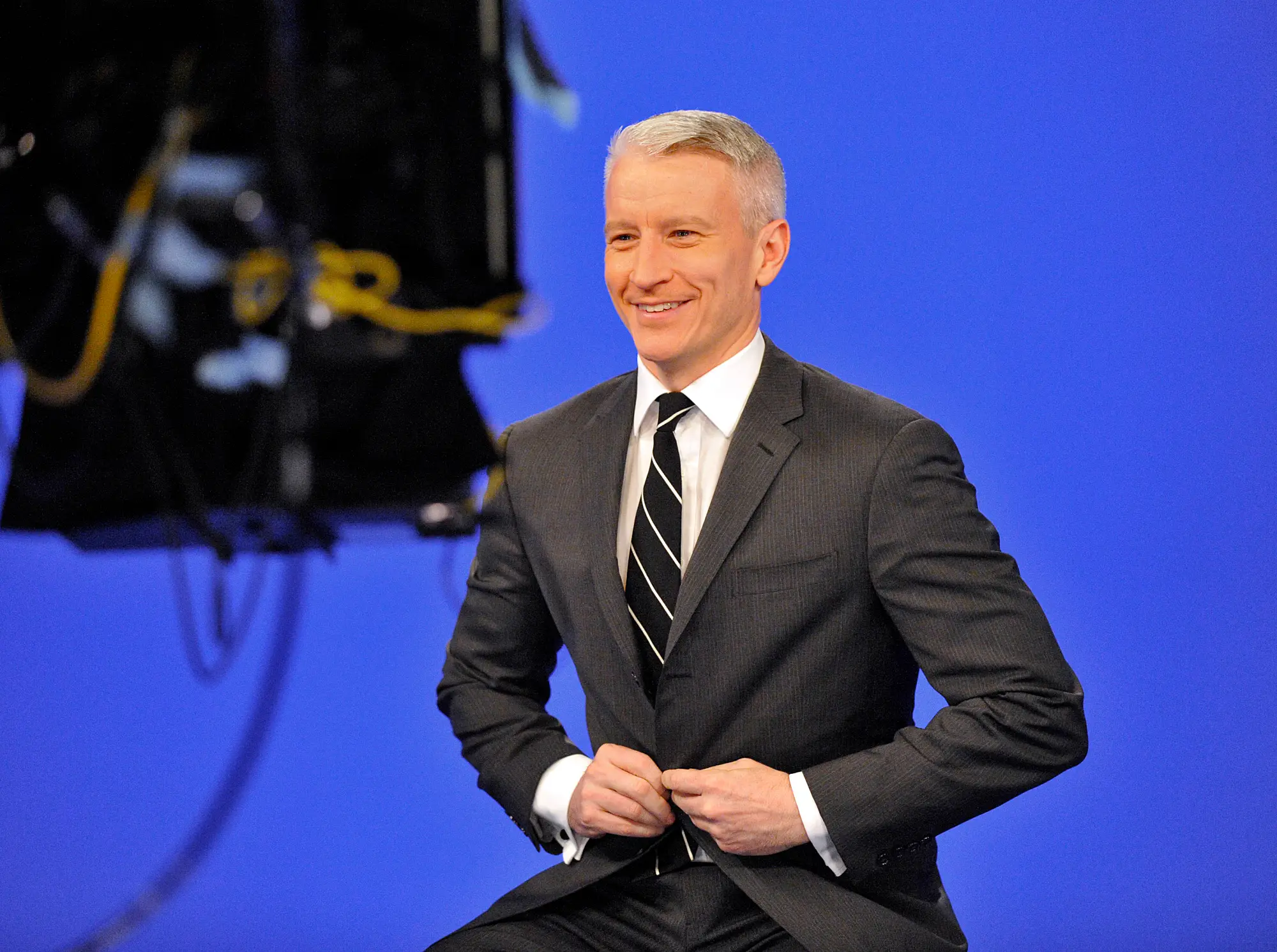 Behind the scenes with Anderson Cooper, correspondent for 60 MINUTES, while he tapes his segment, March 24, 2010.