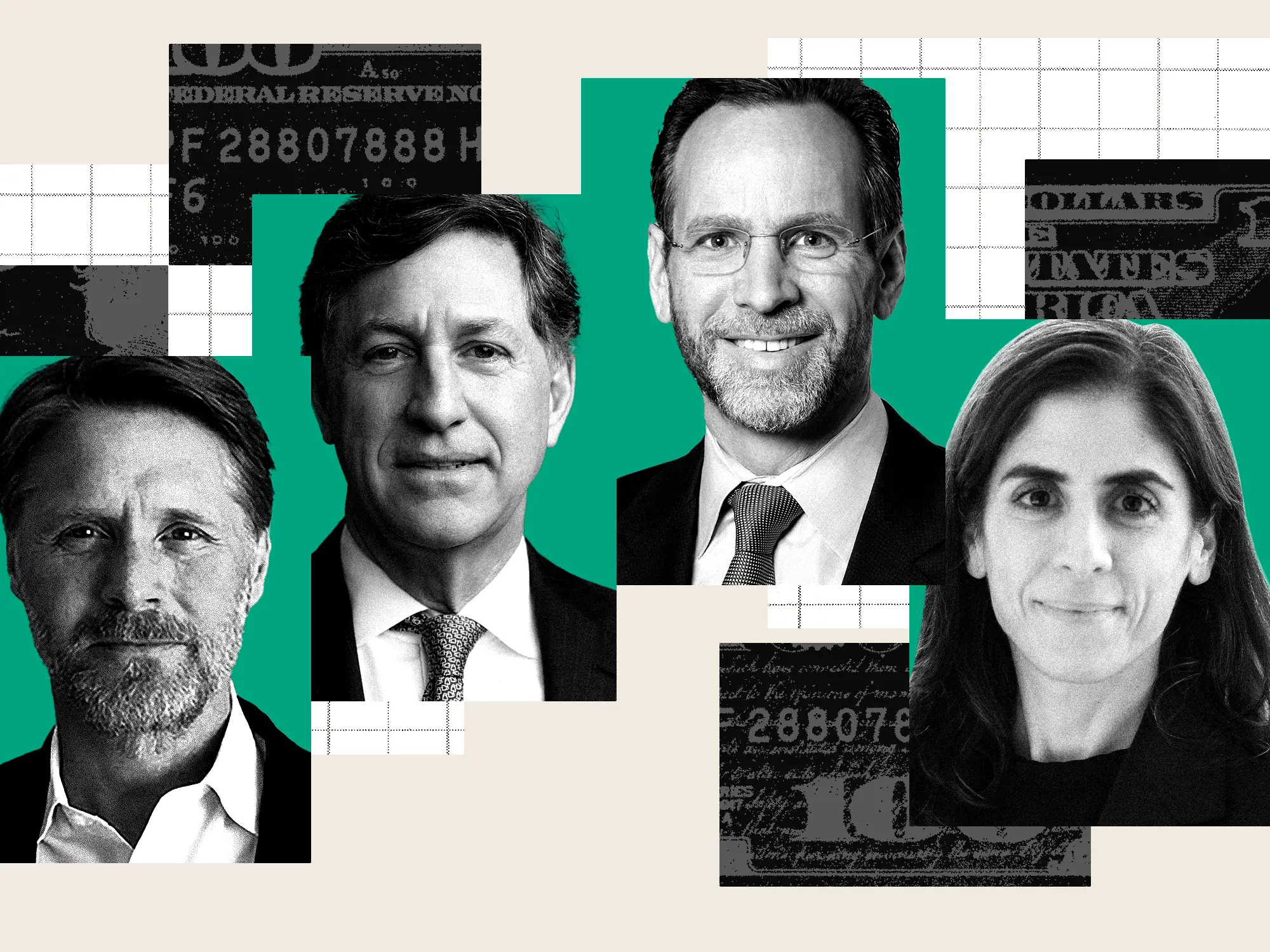 Photo collage of last years top investors