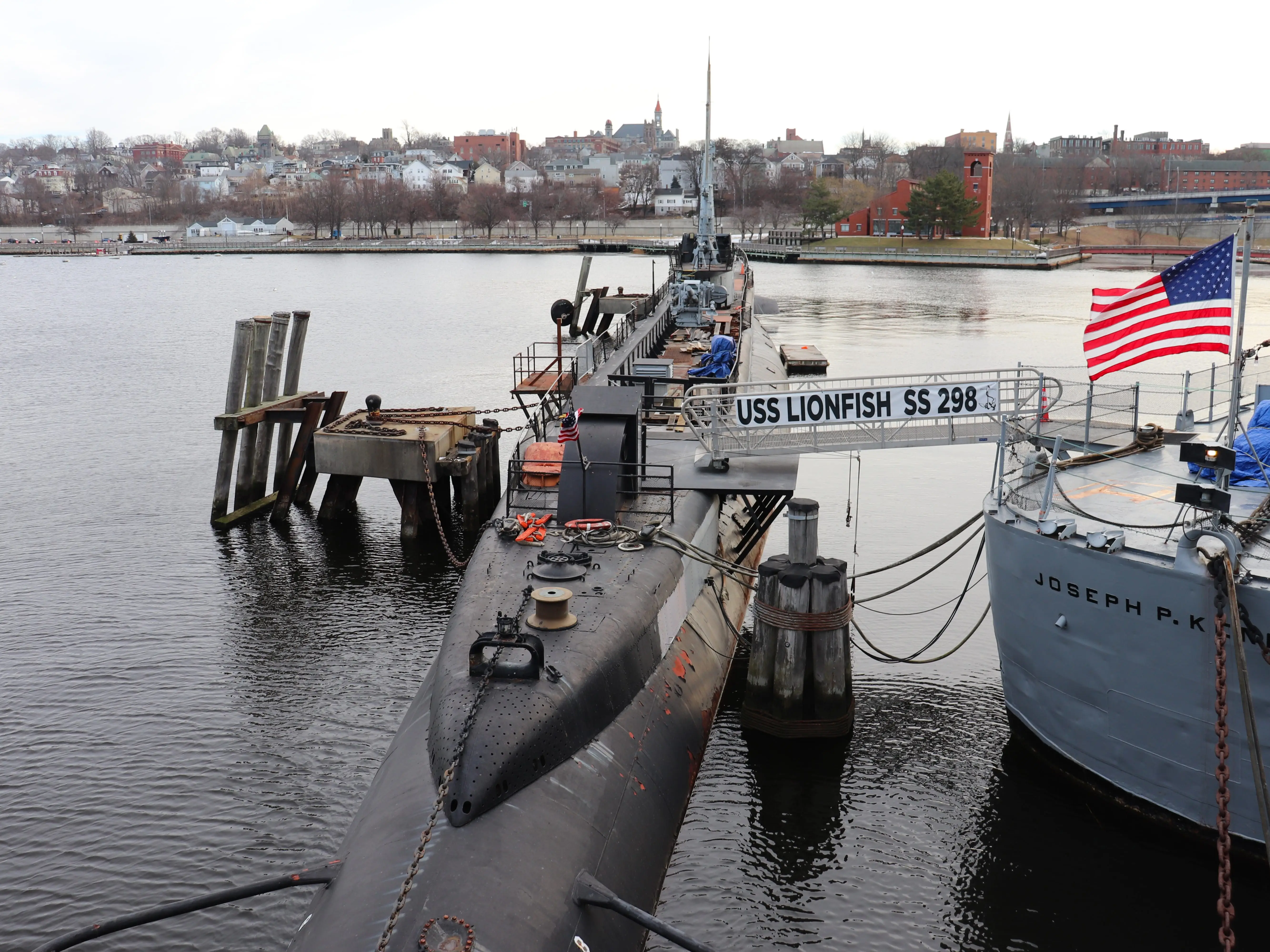 The USS Lionfish docked at Battleship Cove in Fall River, Massachusetts.