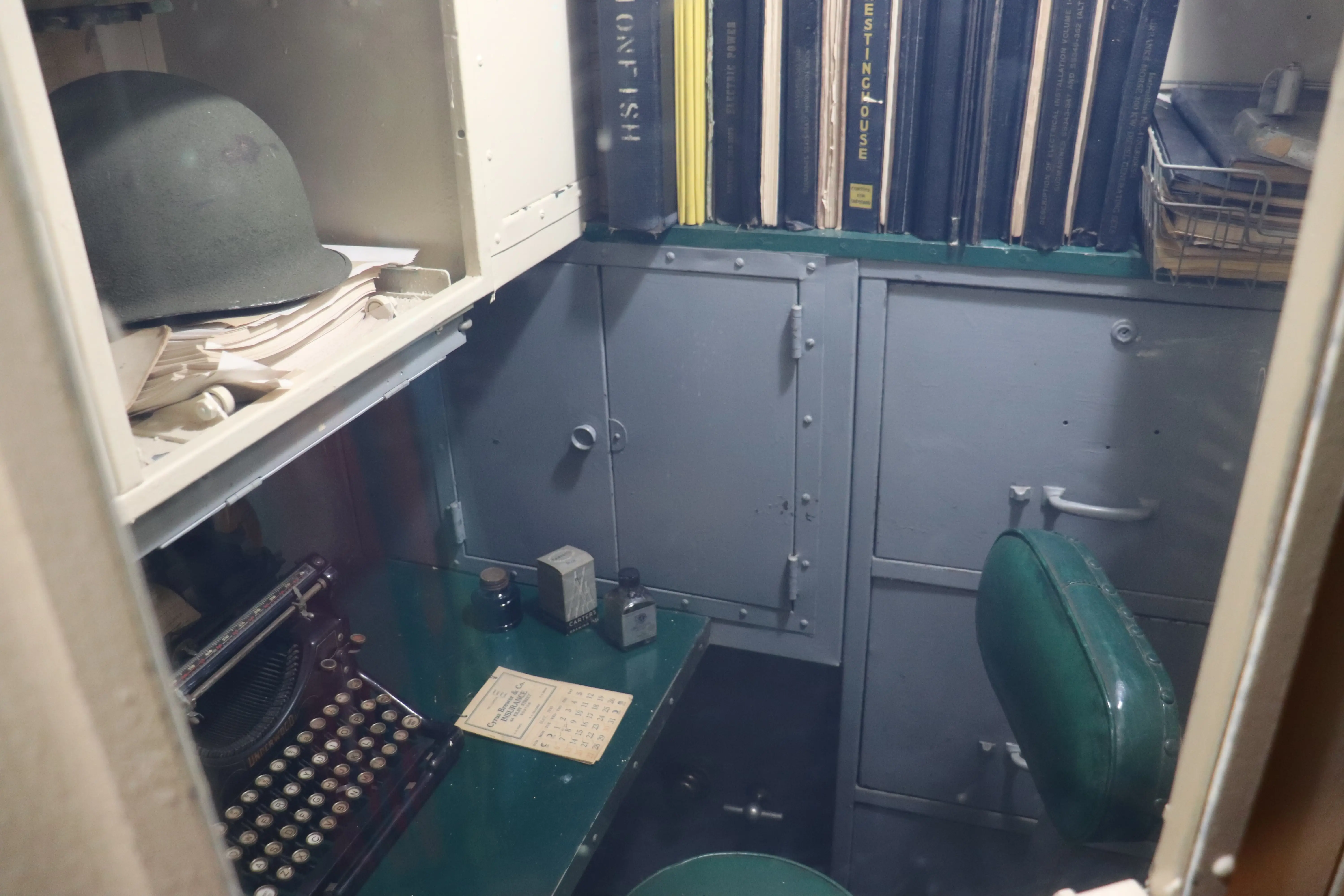 The ship's office on board the USS Lionfish.