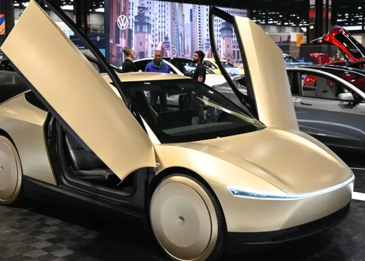 Tesla says the first Cybercab just rolled off the production line at Gigafactory Texas