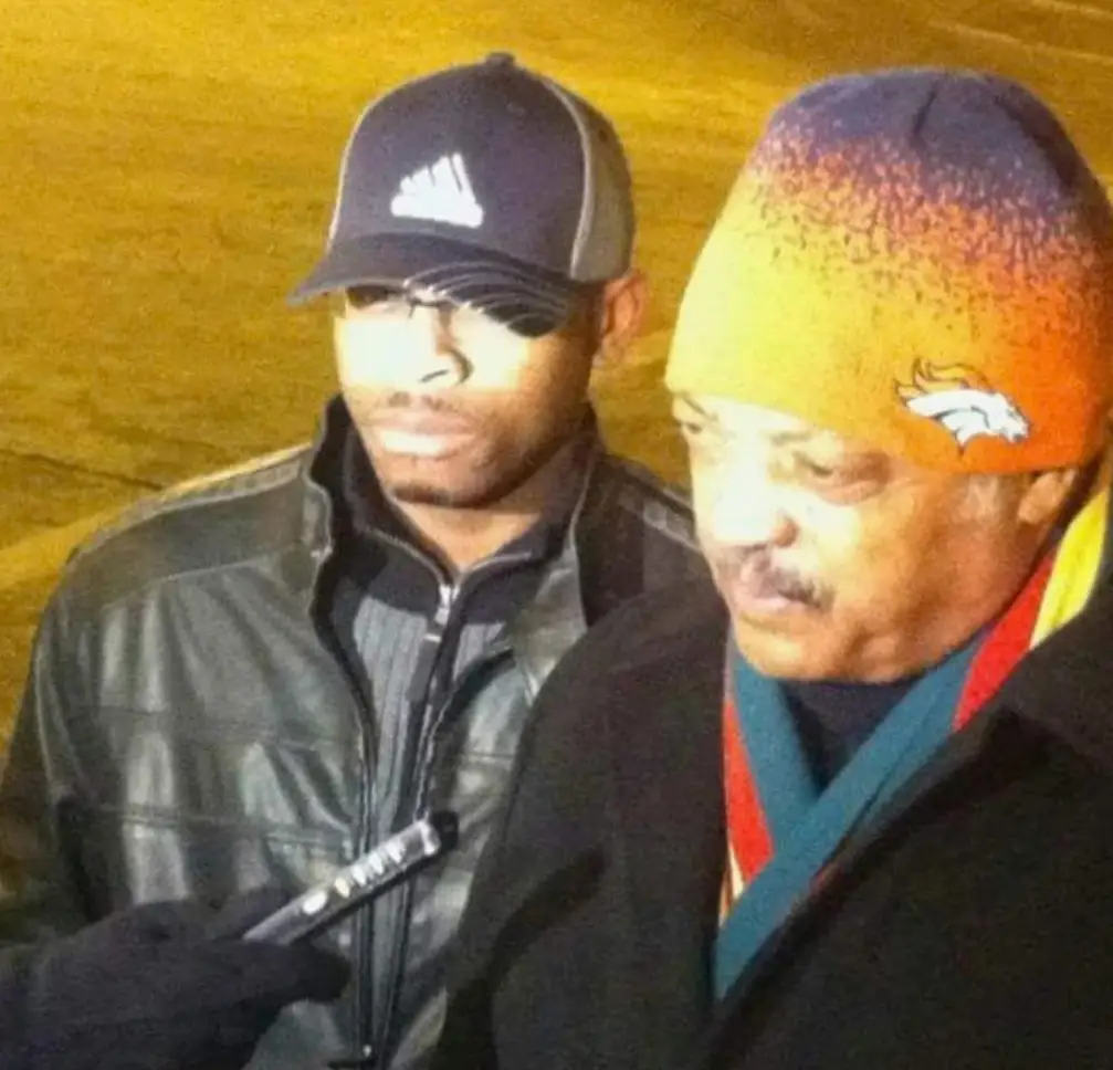 The author with Rev. Jackson during an interview outside of Pacific Gardens Mission, a homeless shelter in Chicago, in 2012.