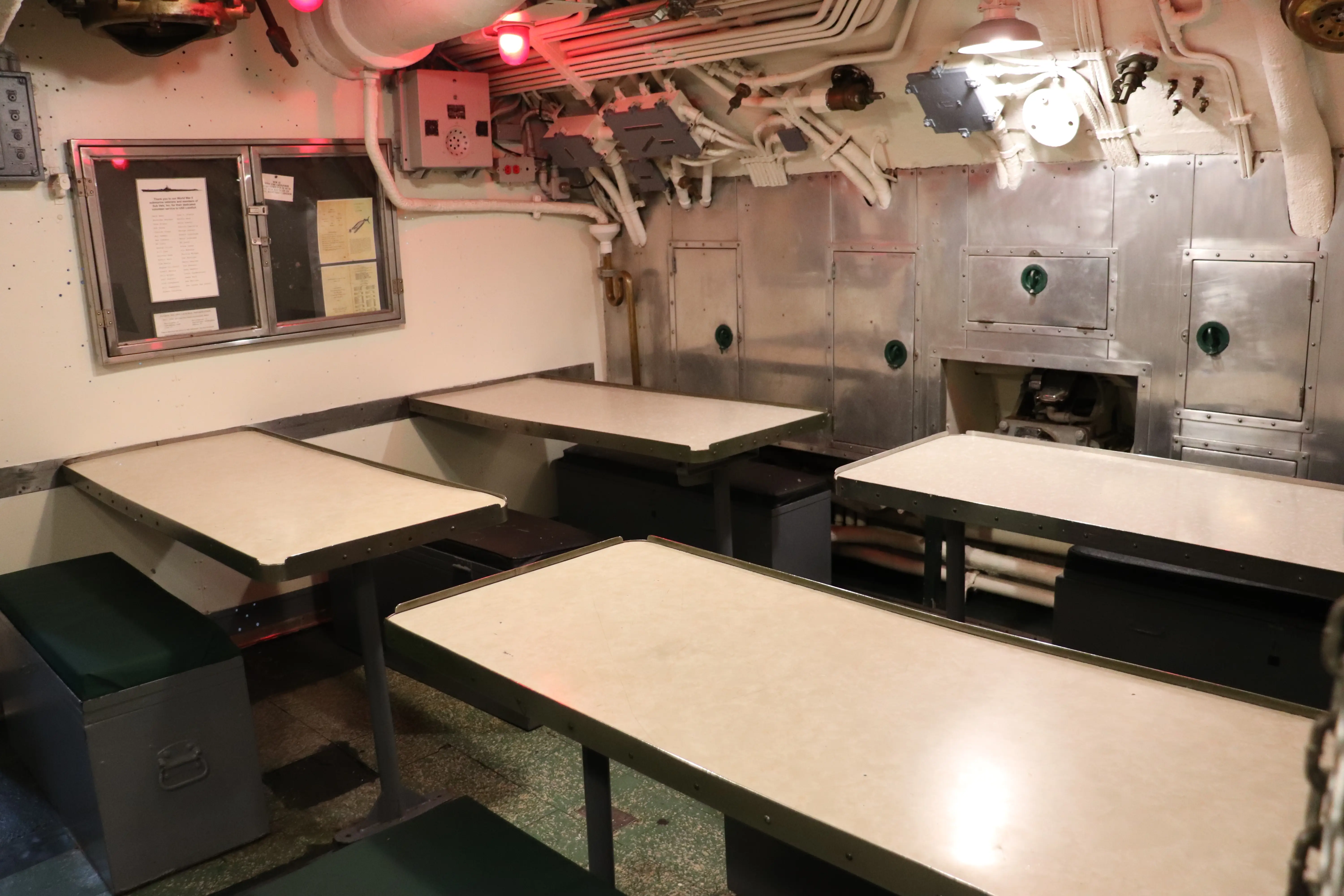 The crew's mess on board the USS Lionfish.