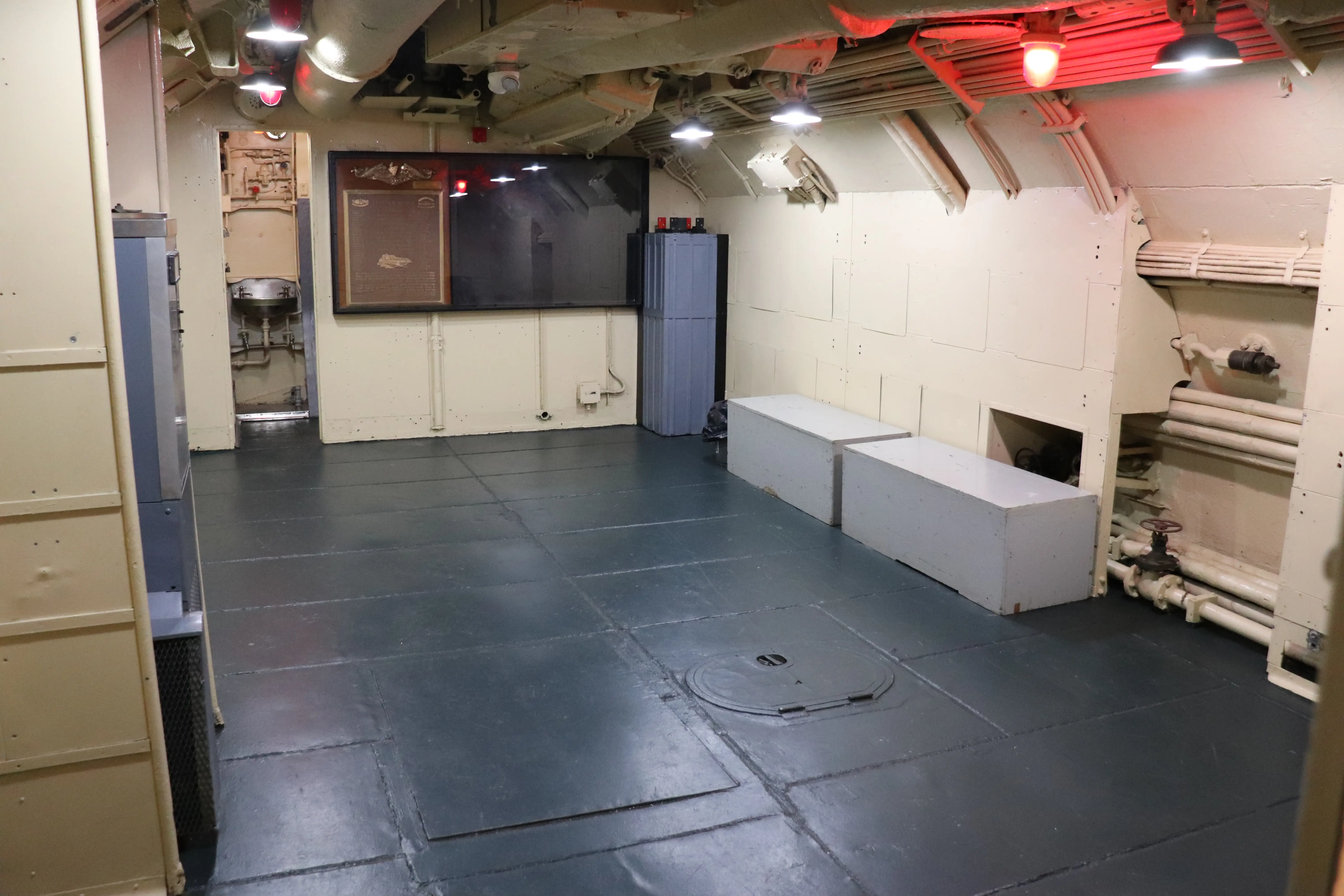 The crew's berthing on board the USS Lionfish.