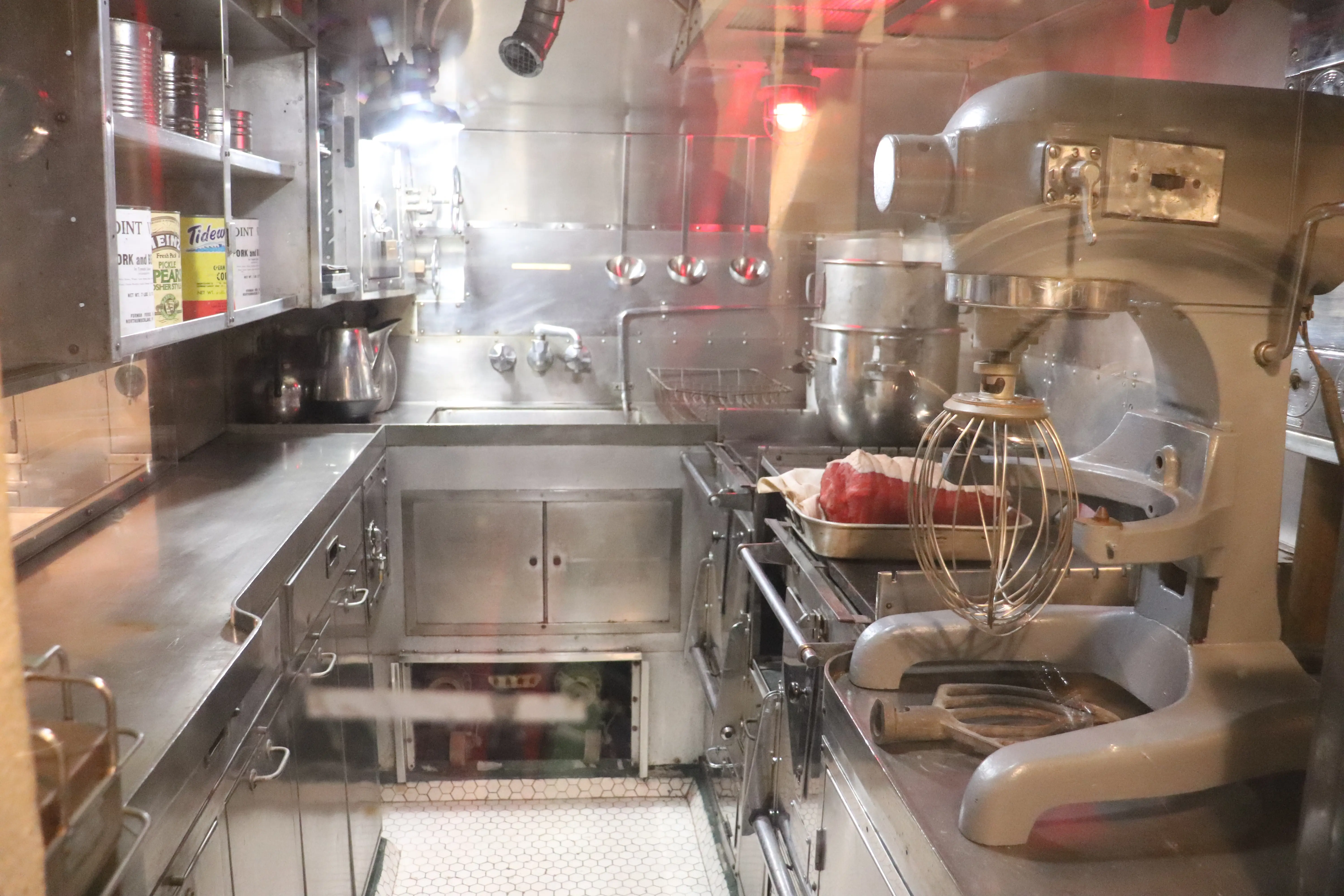 The main galley on board the USS Lionfish.