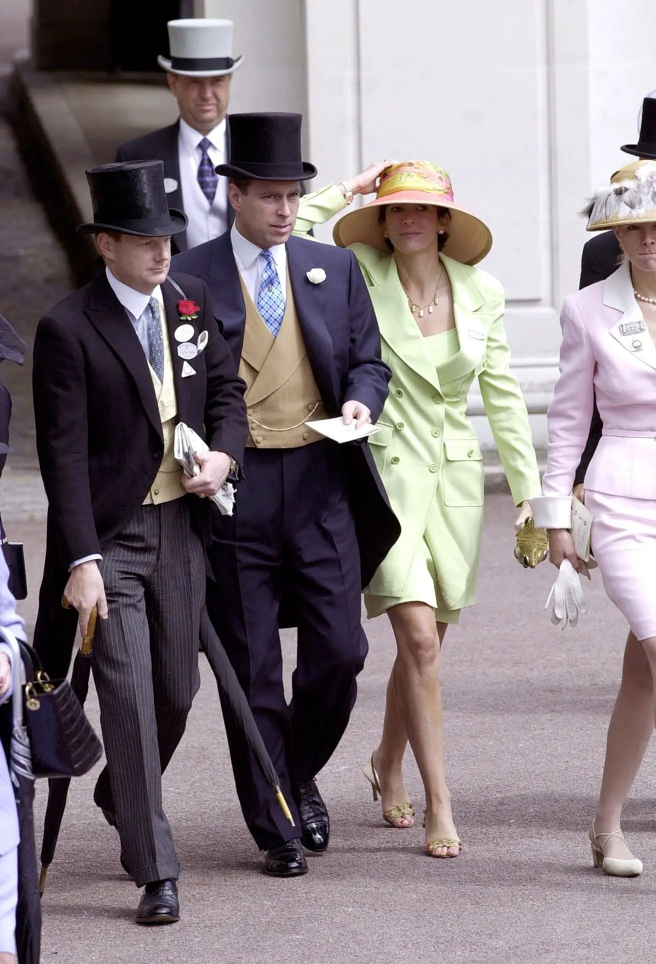 Andrew Mountbatten-Windsor and Ghislaine Maxwell at the Royal Ascot in June 2000.
