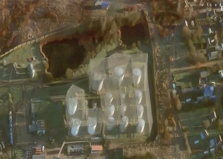 Satellite images show Russia put up anti-drone nets to protect its fuel tanks. A Ukrainian attack punched through.