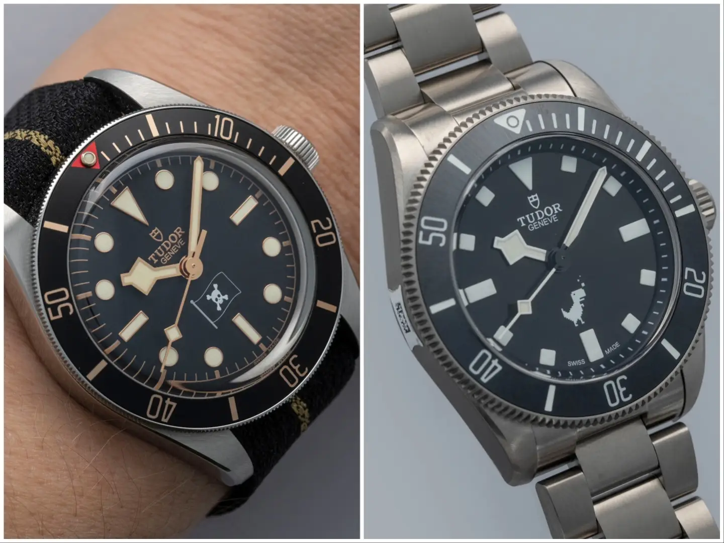 Composite image of two Tudor watches
