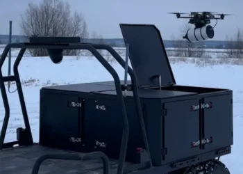 These new Ukrainian ground robots can launch unjammable fiber-optic drones close to the front so troops don’t have to