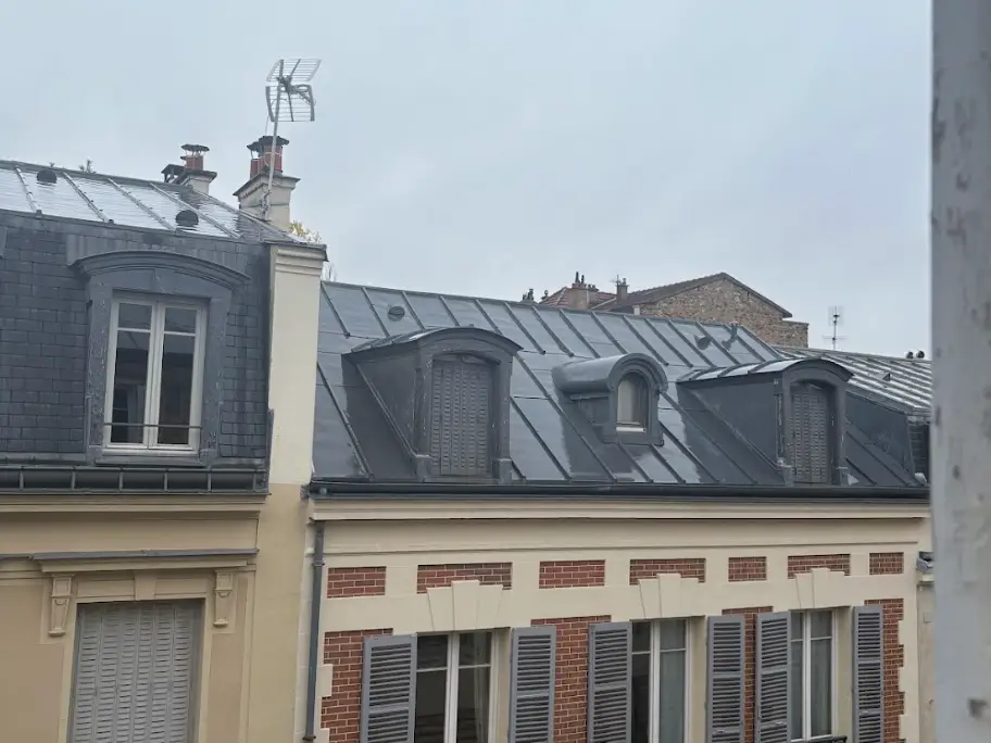 The view from the writer's apartment in Versailles, France.