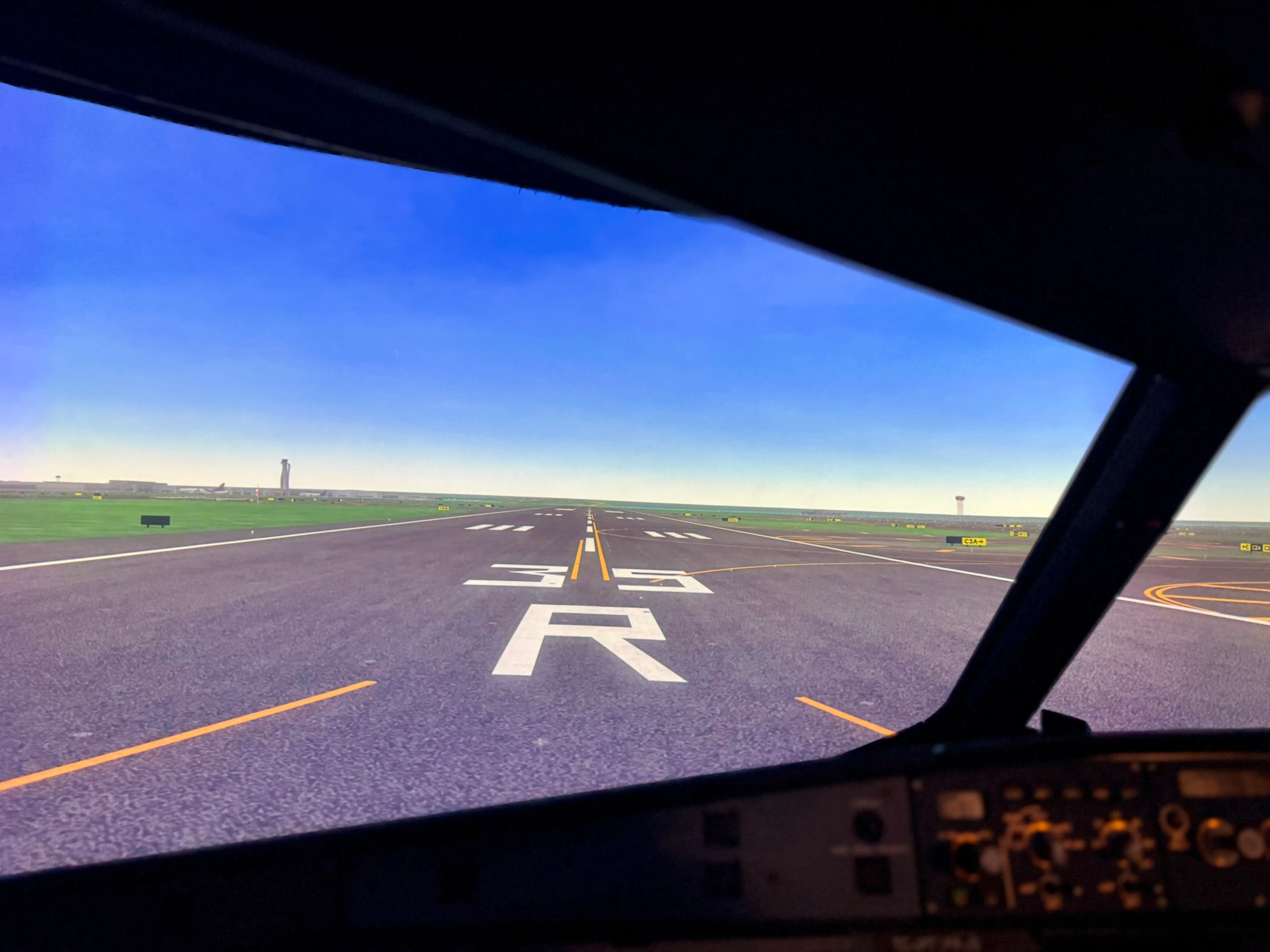 The runway simulation on A350 flight sim.