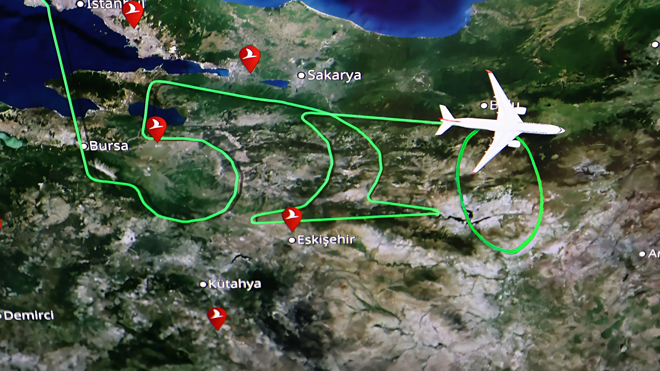 The 500 flight path by Turkish.