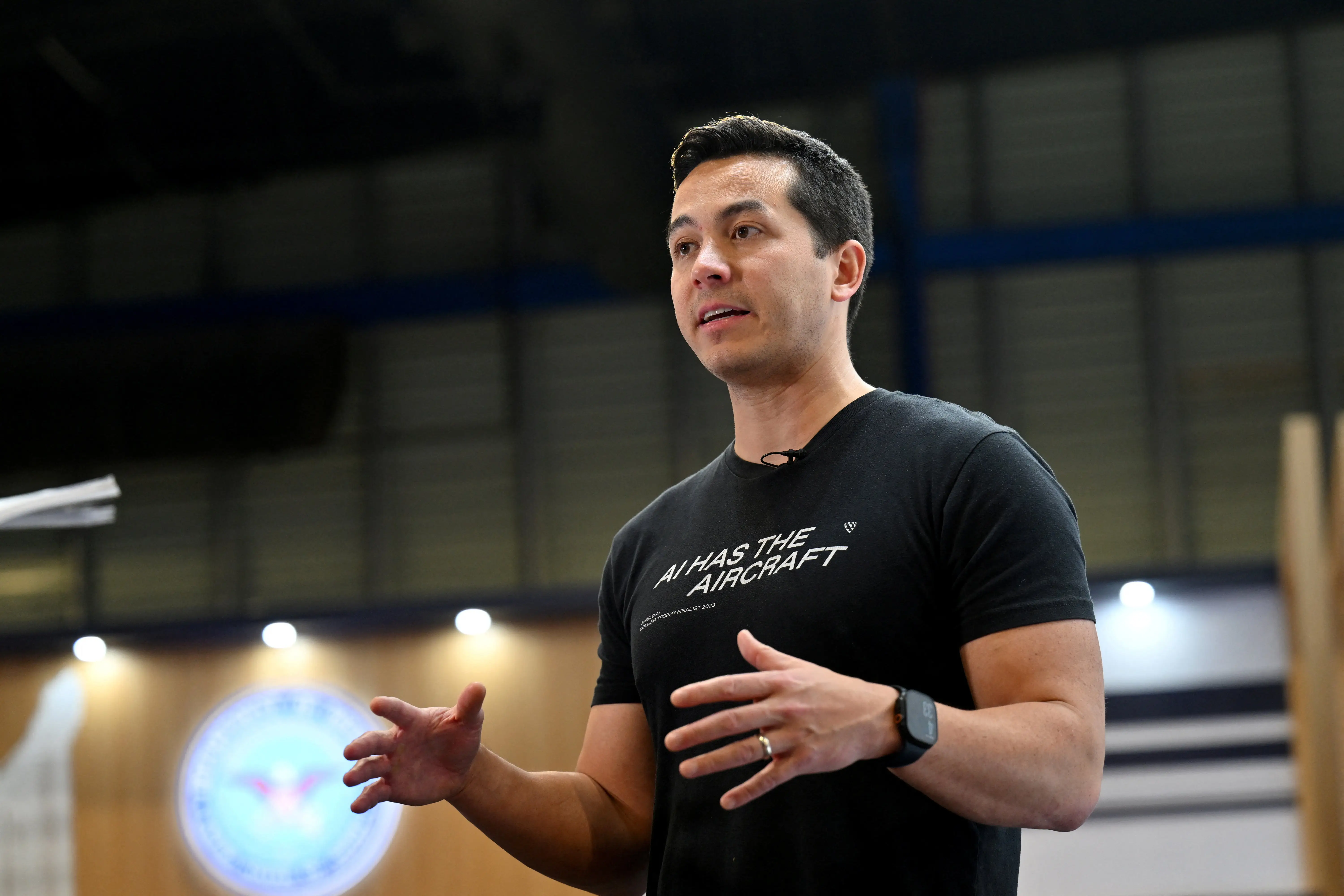 Brandon Tseng, president and cofounder of Shield AI, speaks in an interview.