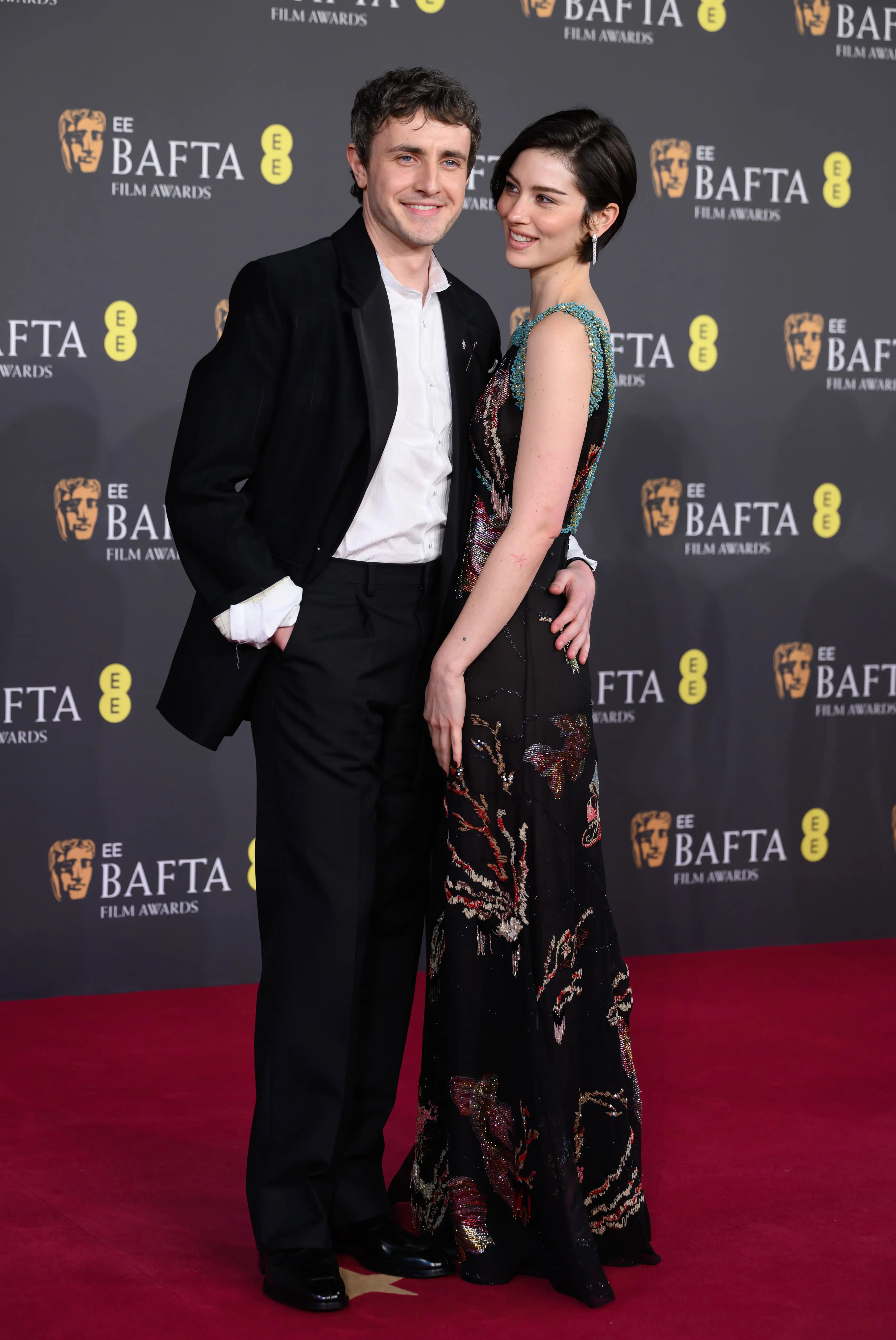 Paul Mescal and Gracie Abrams attend the 2026 BAFTA Film Awards in February 2026.