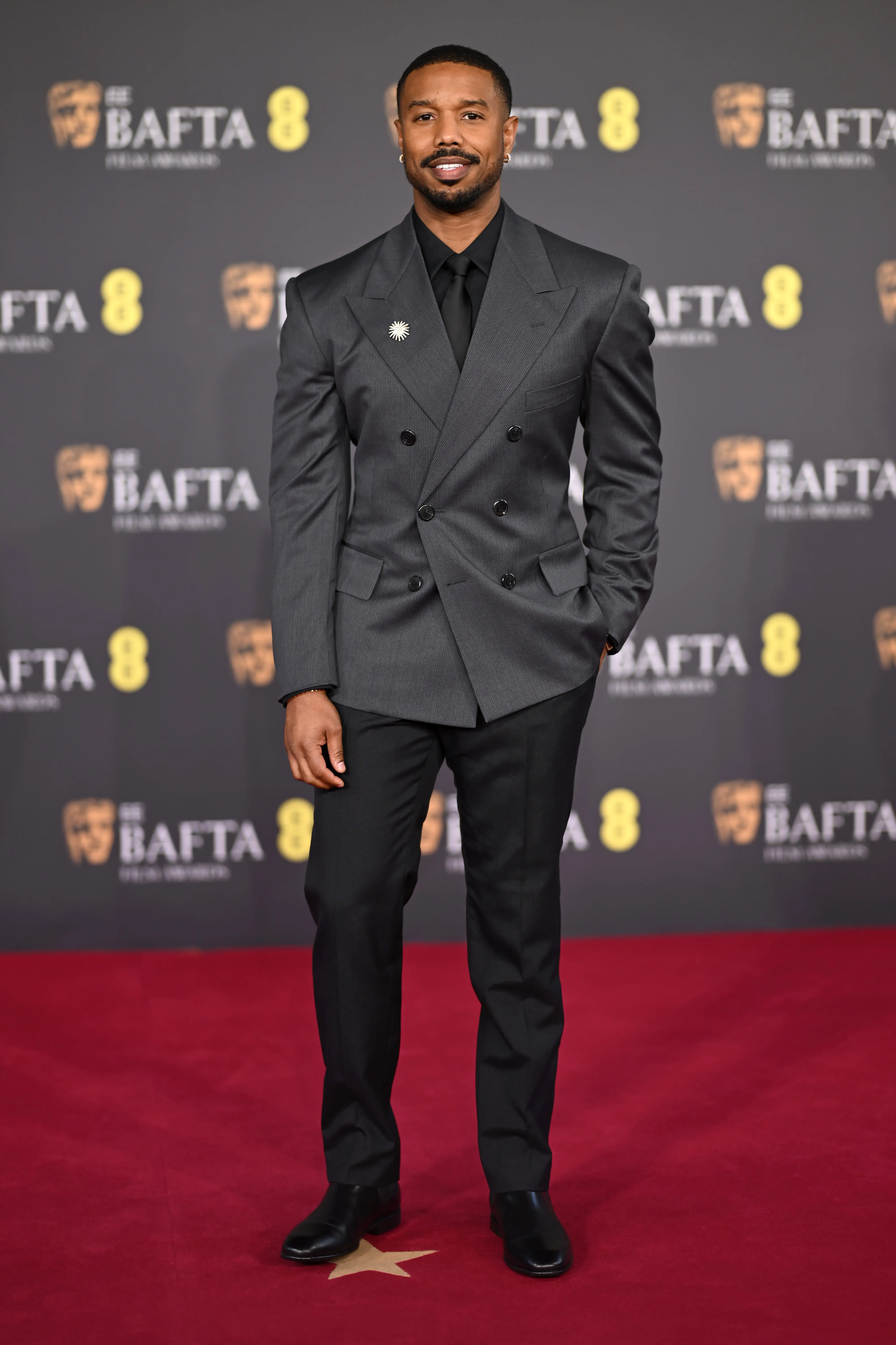 Michael B. Jordan attends the 2026 BAFTA Film Awards in February 2026.