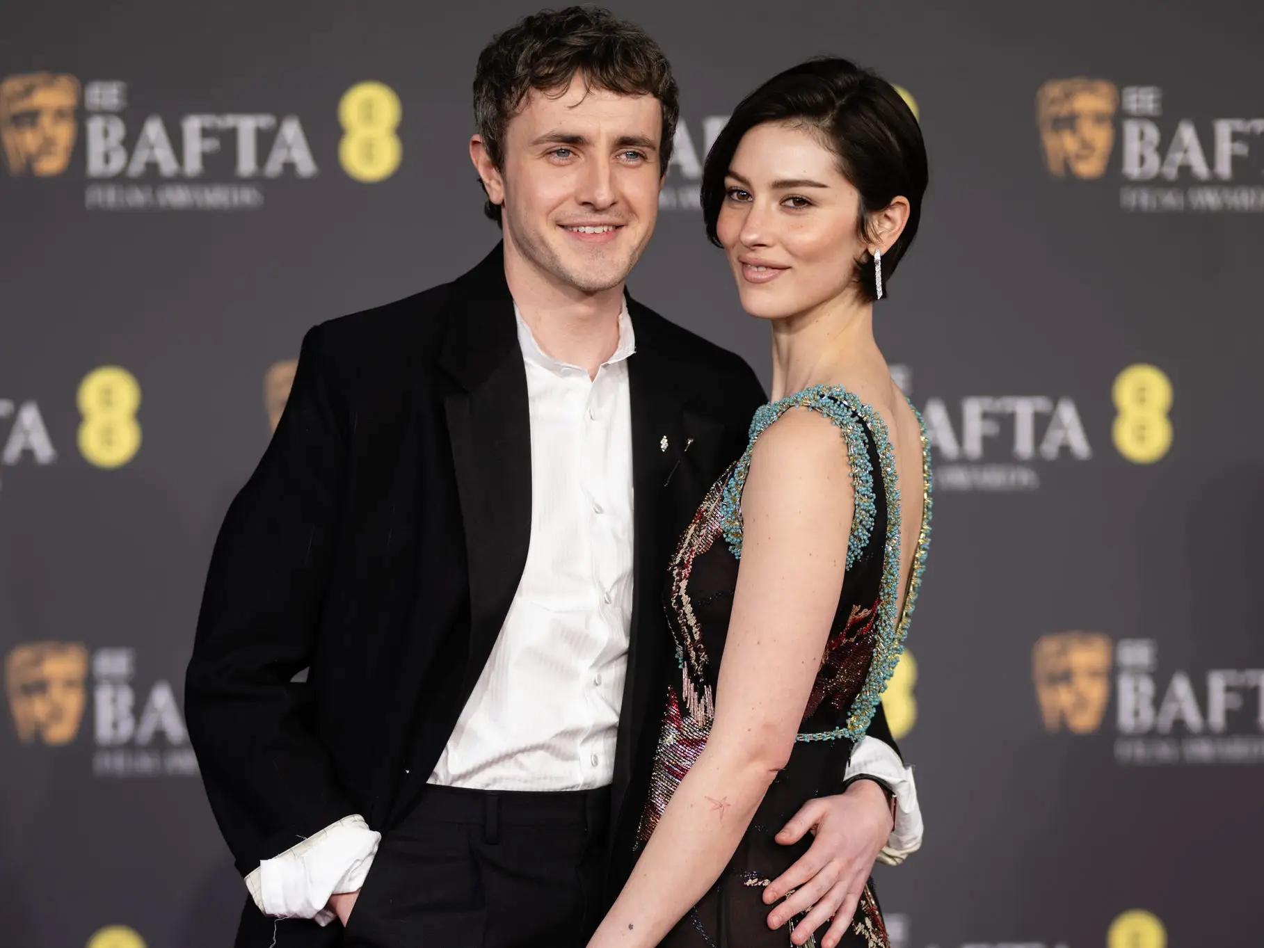 Paul Mescal and Gracie Abrams attend the 2026 BAFTA Film Awards in February 2026.