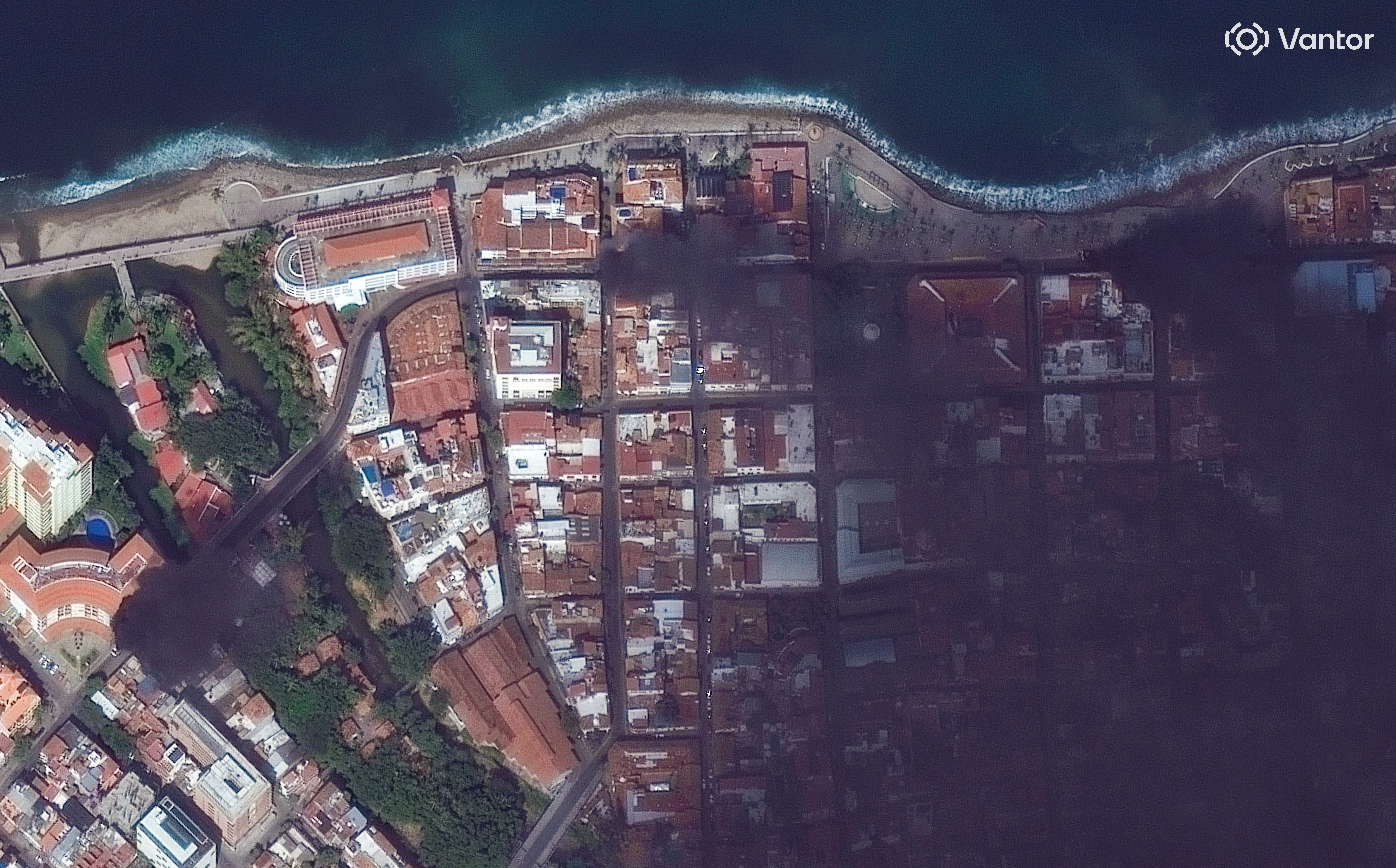 Cars on fire along a coastal road in Puerto Vallarta, Mexico, on February 22.