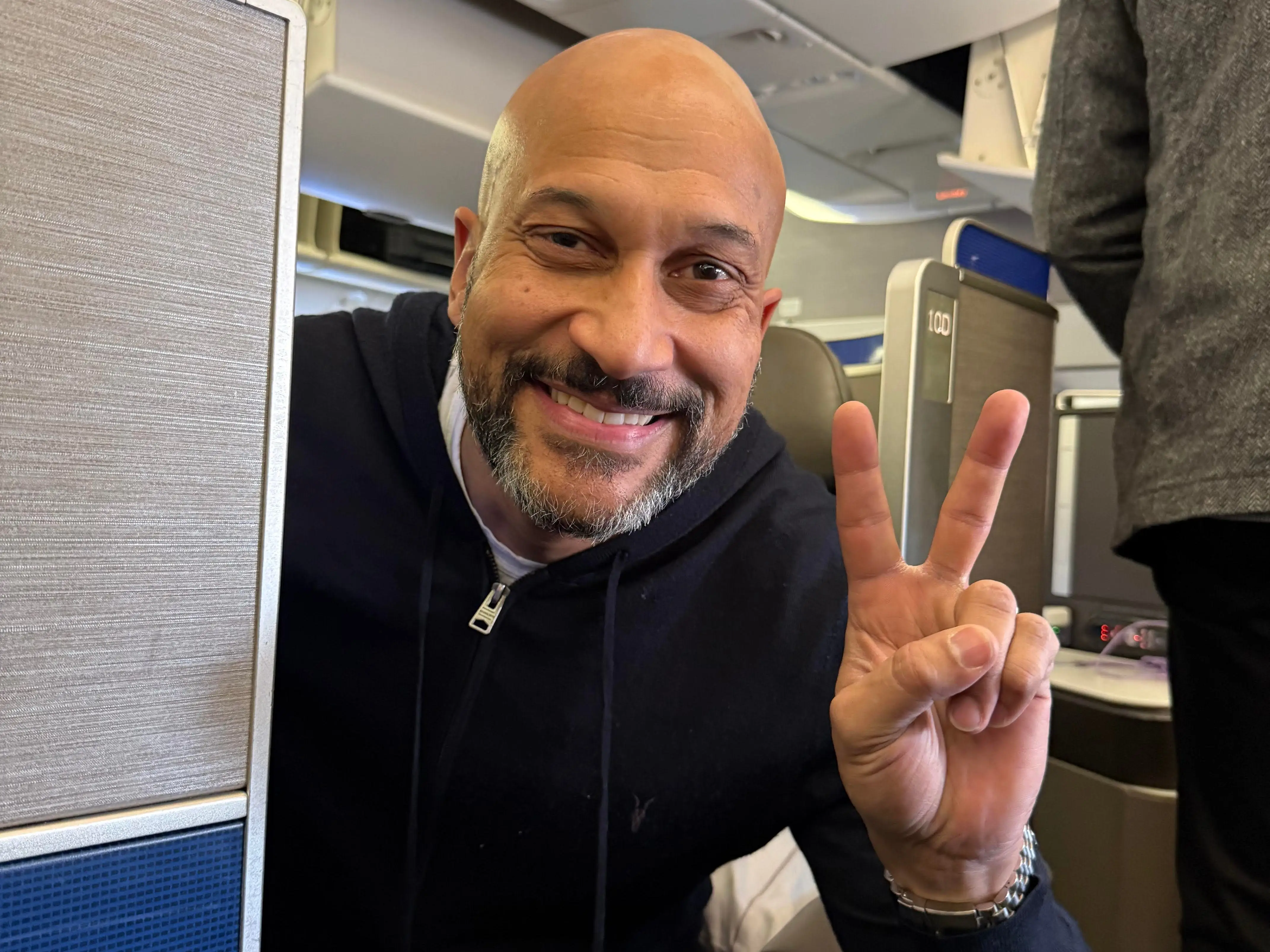 Keegan-Michael Key on a plane