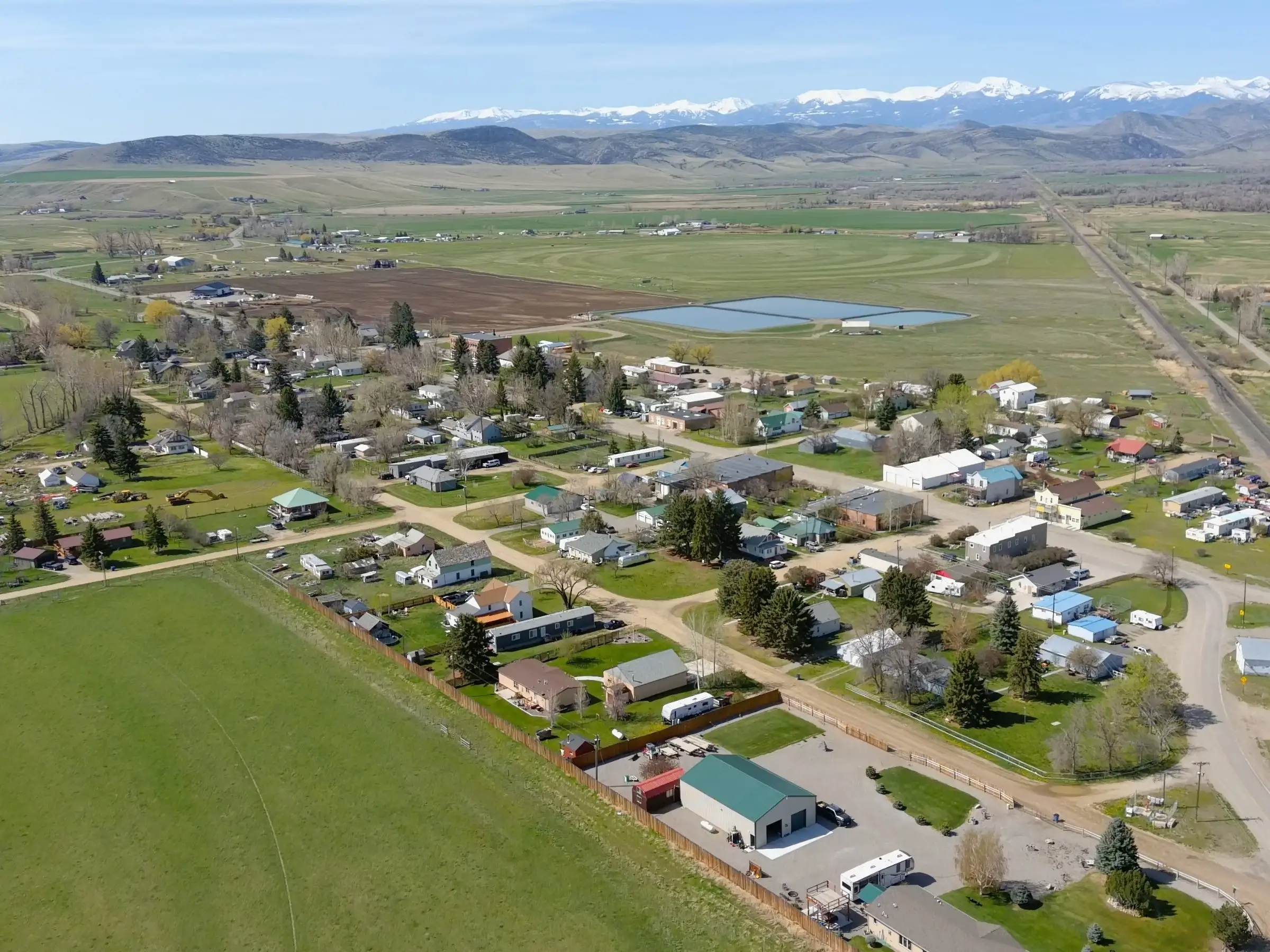 Aerial view of Willow Creek, Montana