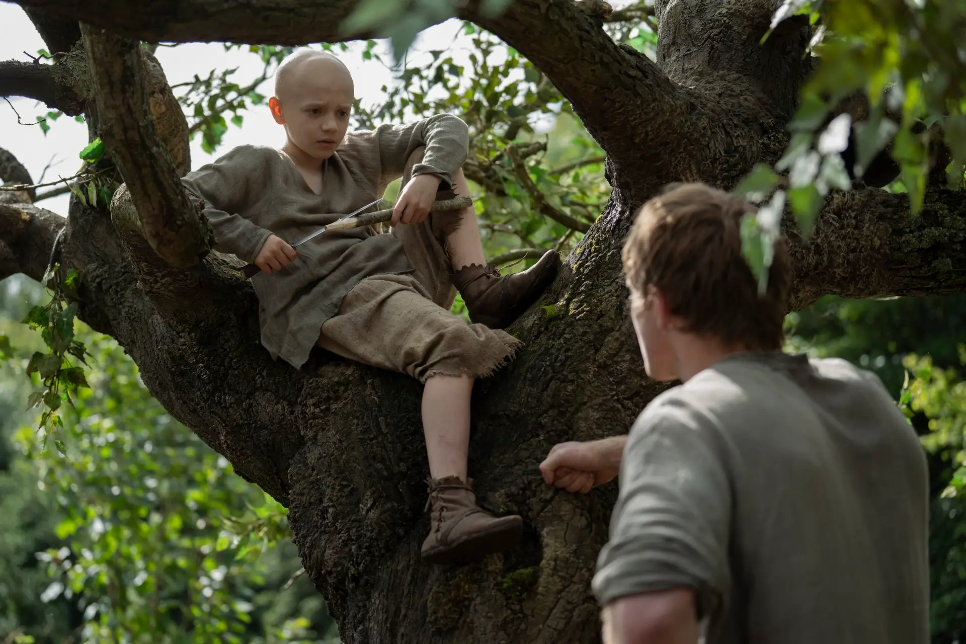 Dexter Sol-Ansell as Egg and Peter Claffey as Dunk in 