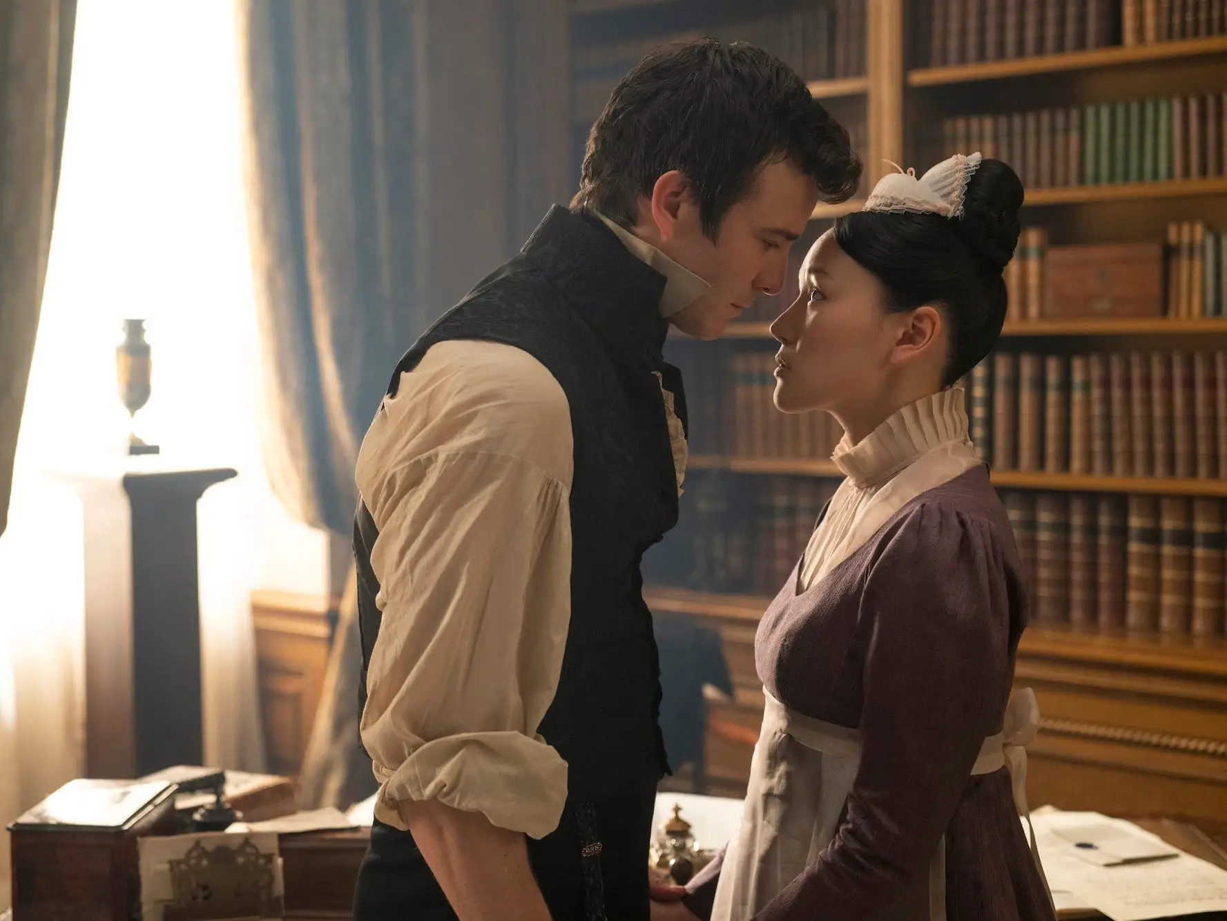 A still of Benedict and Sophie from 