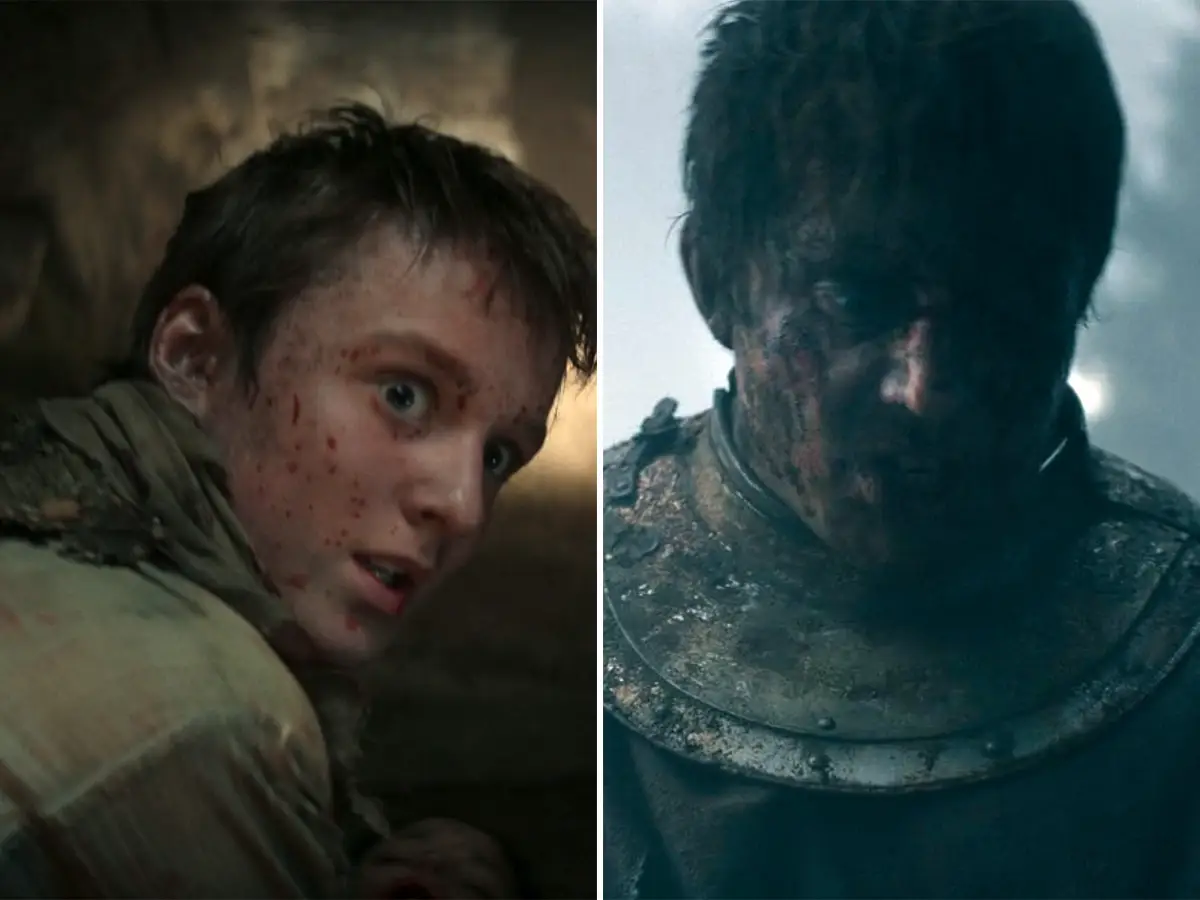 Bamber Todd as young Dunk, left, in 