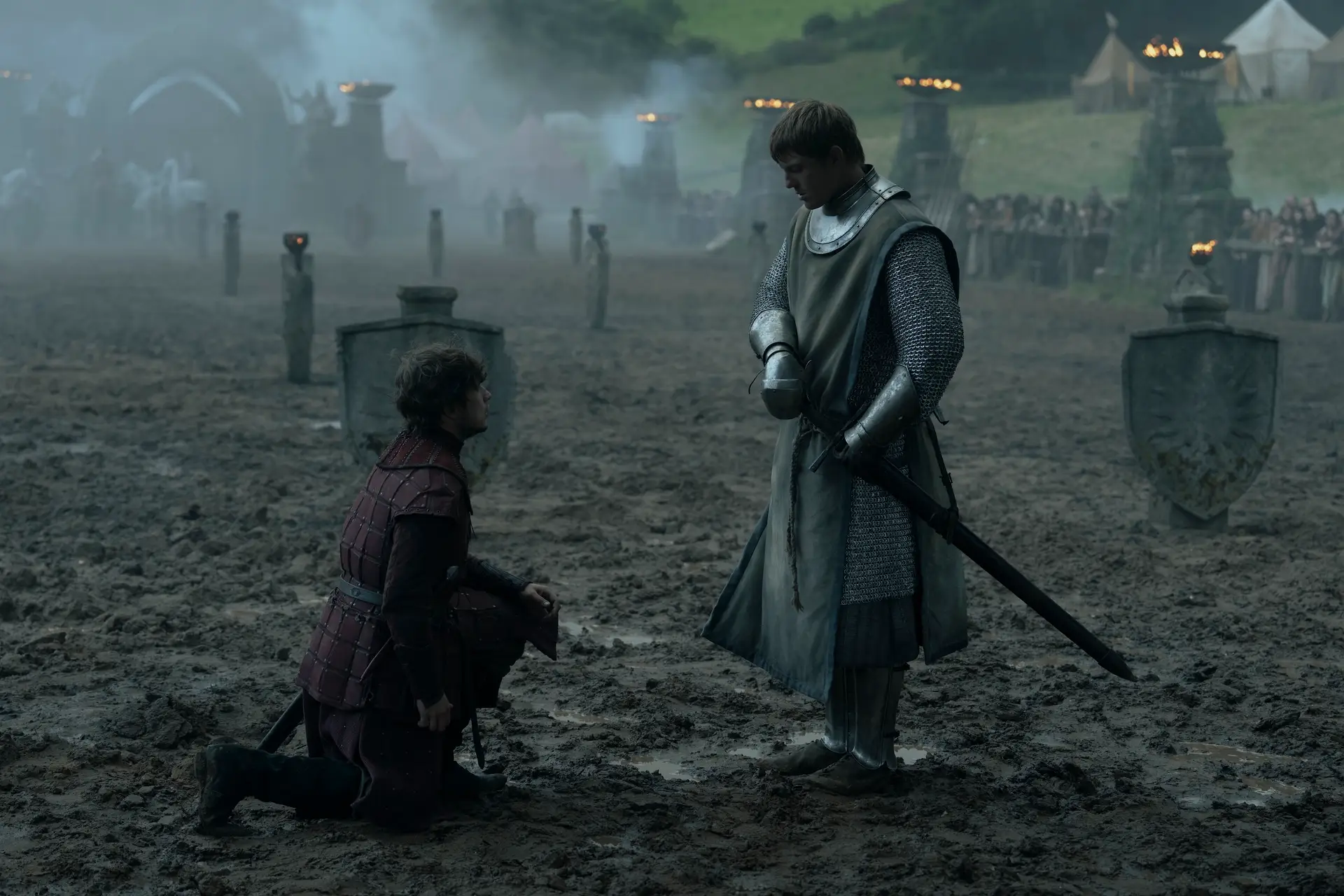 Shaun Thomas as Raymun and Peter Claffey as Dunk in 