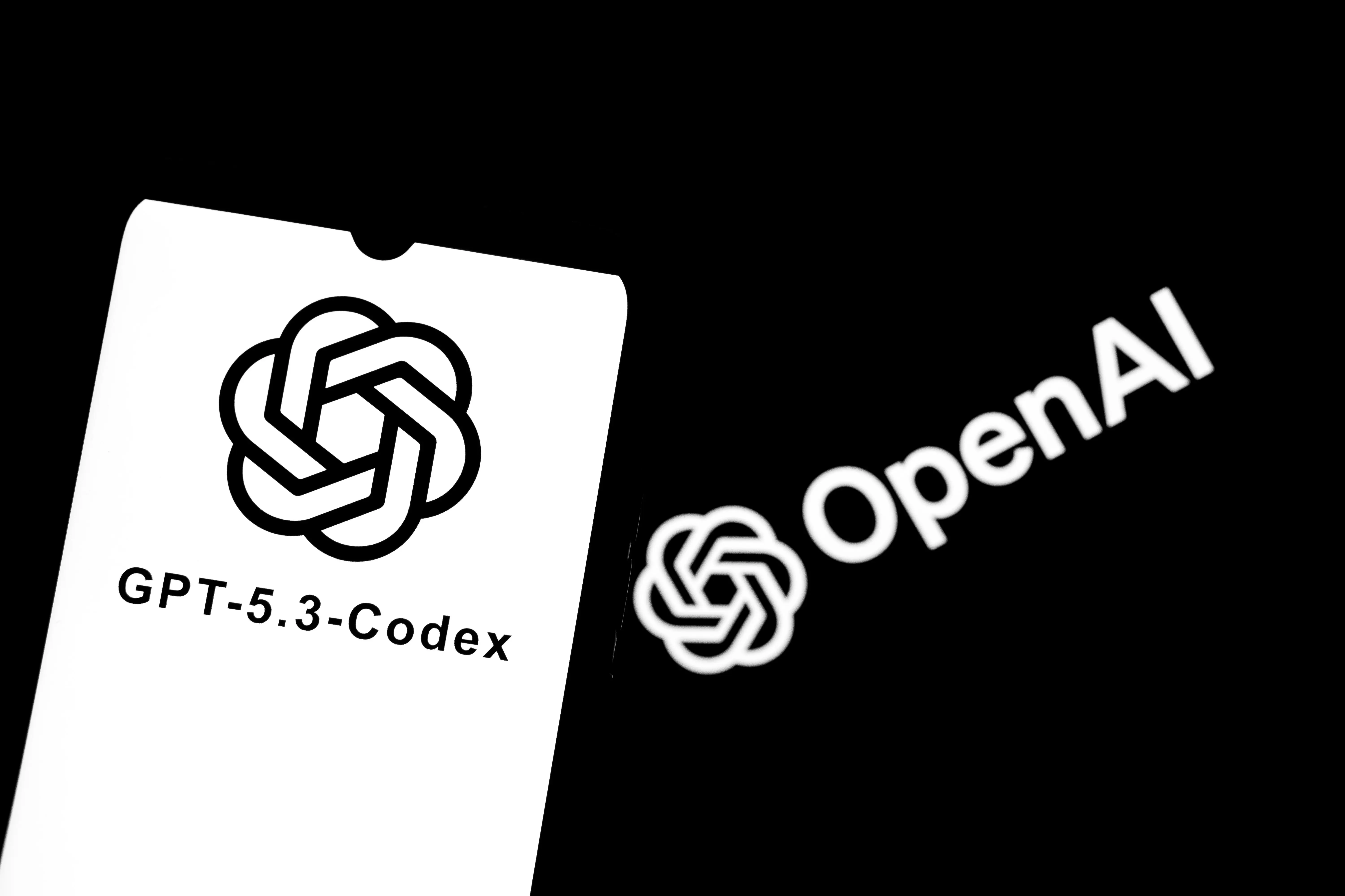 OpenAI's Codex logo on a smartphone.
