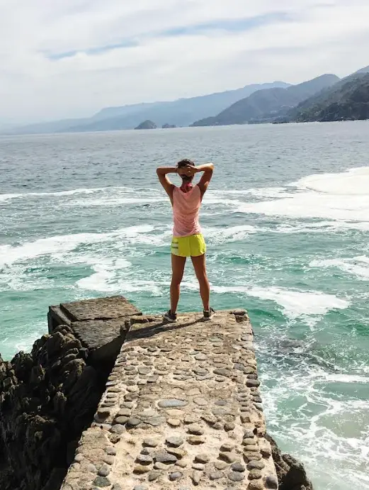 Woman near ocean in Mexico