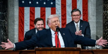 Trump calls out ‘unfortunate’ Supreme Court ruling on his signature tariffs at the State of the Union address