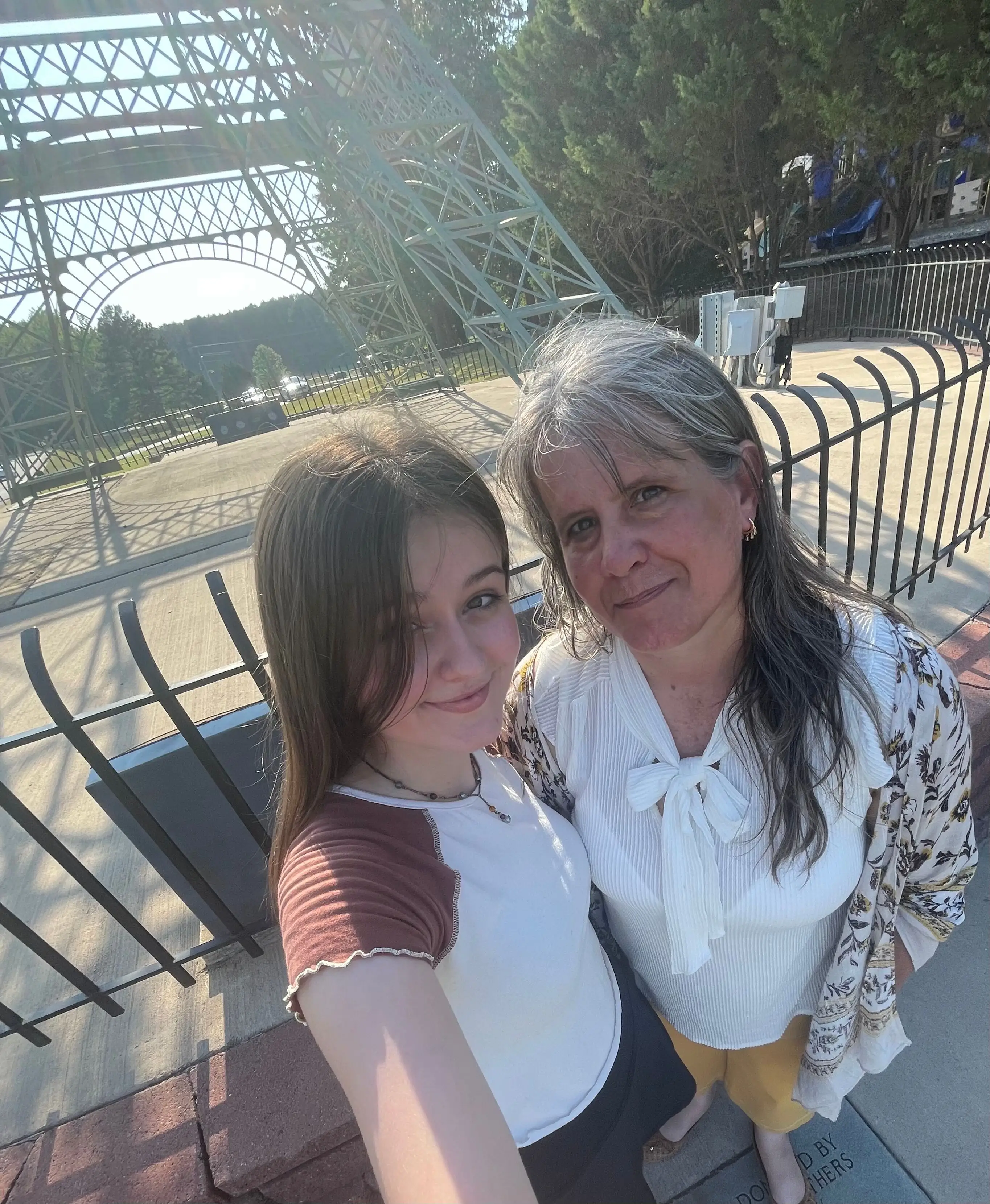 Woman and kid smiling