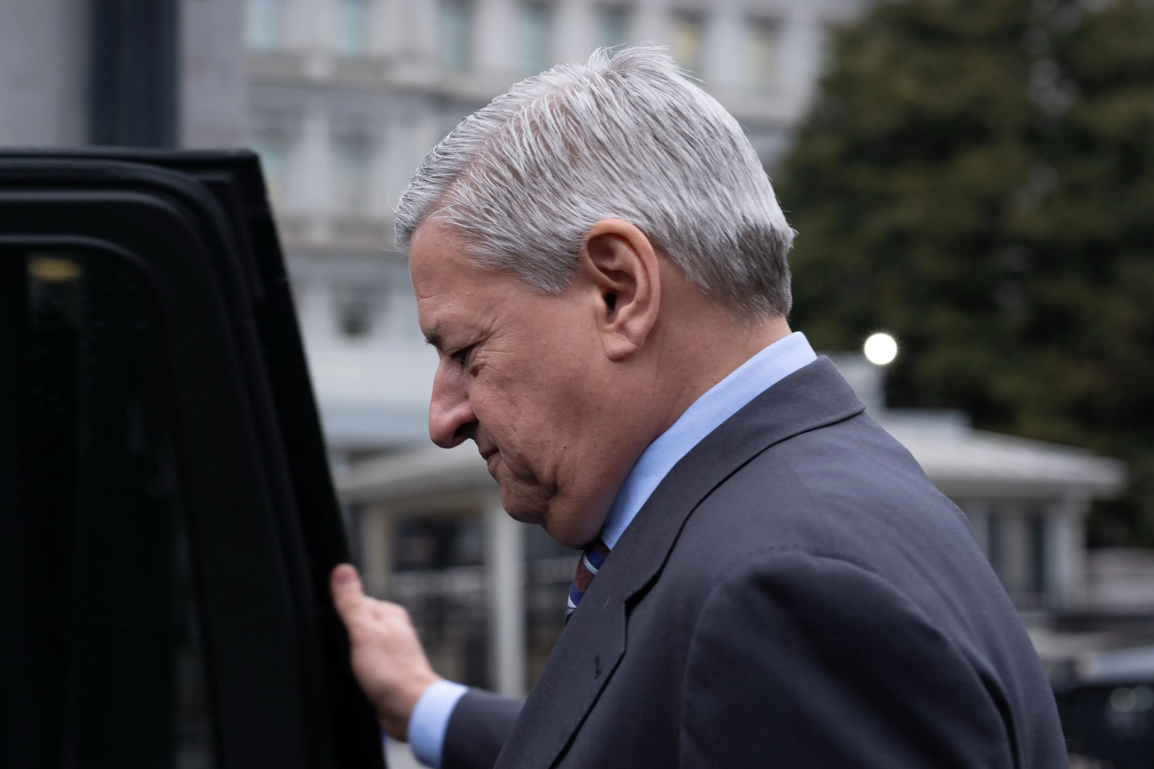 Netflix CEO Ted Sarandos departs the White House on February 26, 2026 in Washington, DC.