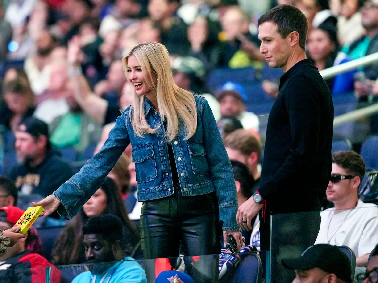 Ivanka Trump and Jared Kushner attend the NBA All-Star Game in February 2025.