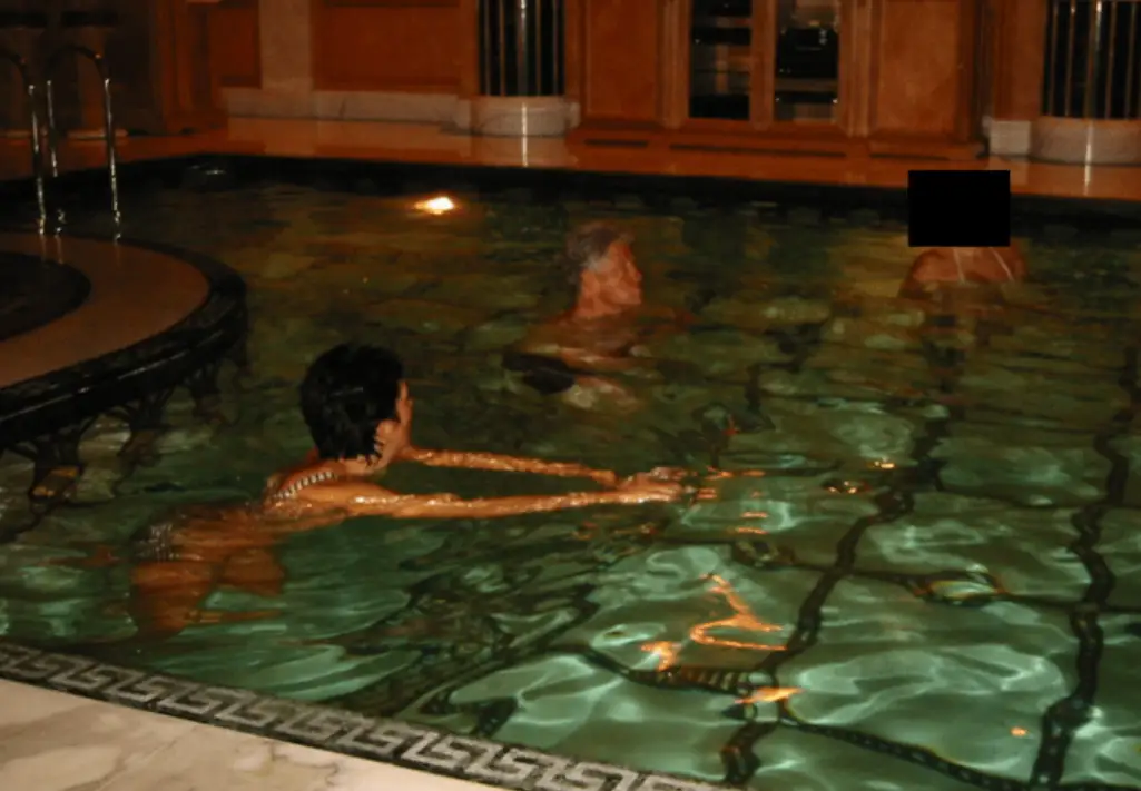 Bill Clinton Ghislaine Maxwell pool