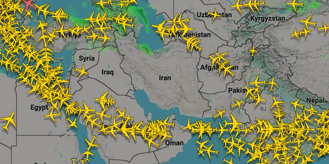 Air travel has been thrown into chaos with cancellations, diversions, and airspace closures after strikes on Iran