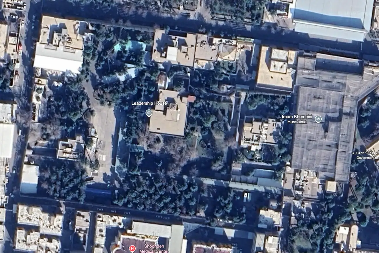 An image taken in February 2025 shows an overhead view of the Leadership House.